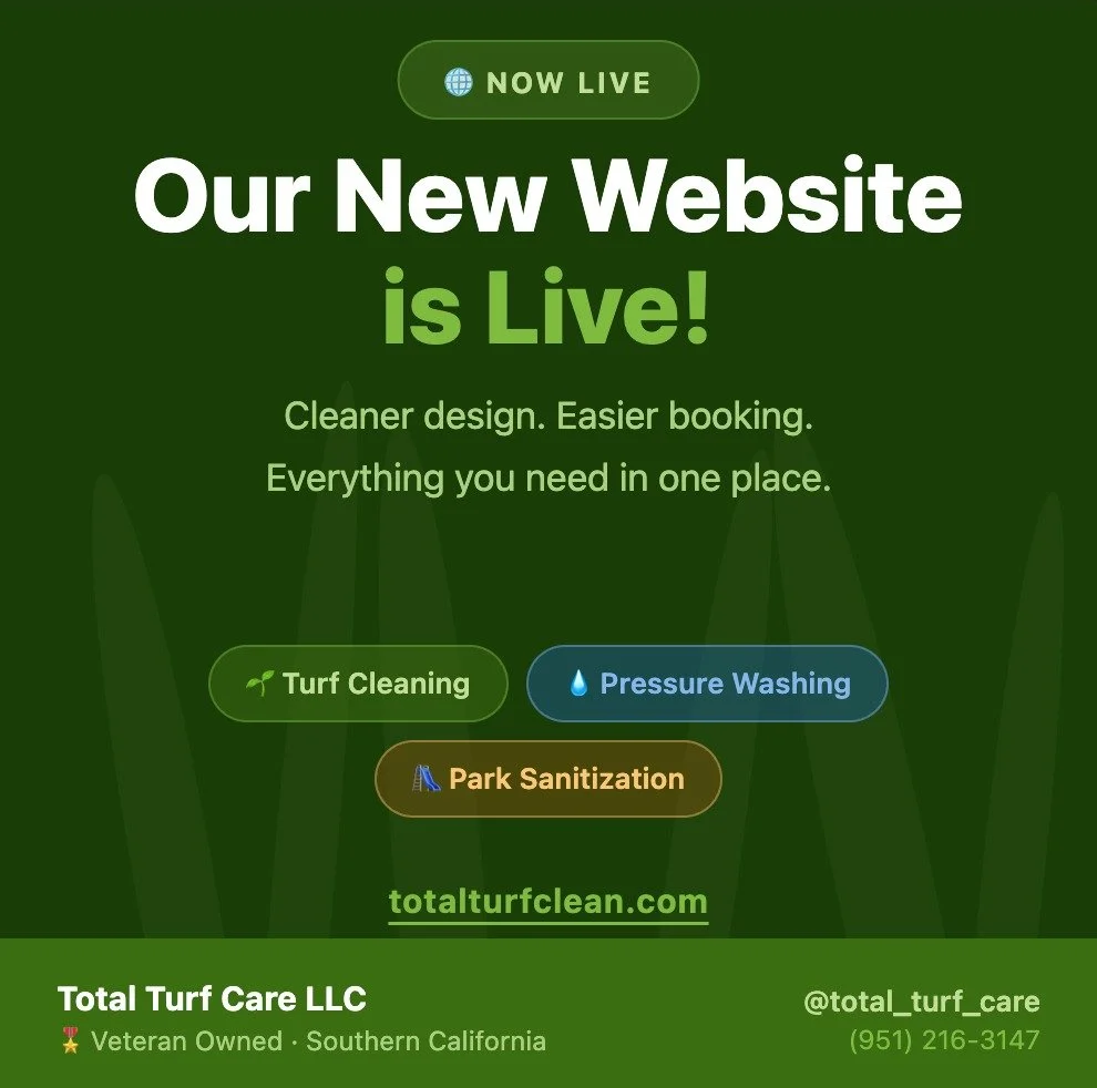 We just launched our brand new website &mdash; and we built it with you in mind.

Easier navigation. Clearer pricing. A faster way to request your free quote.

Visit us at totalturfclean.com and see everything Total Turf Care has to offer &mdash; fro
