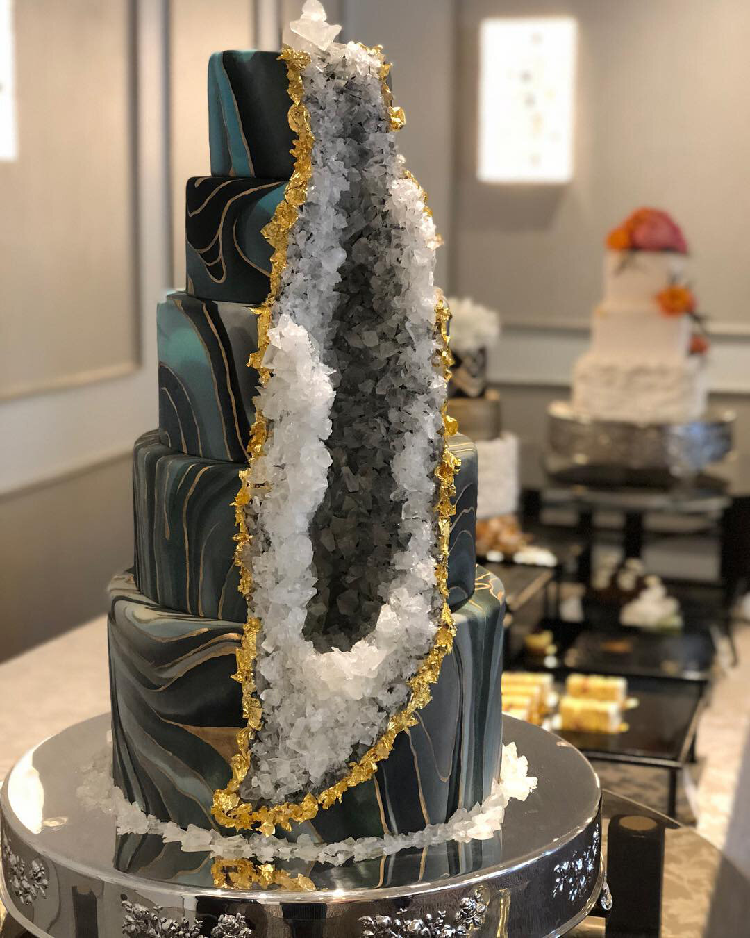 Geode Cake  One Tier Wedding or Engagement Cake  Trichy
