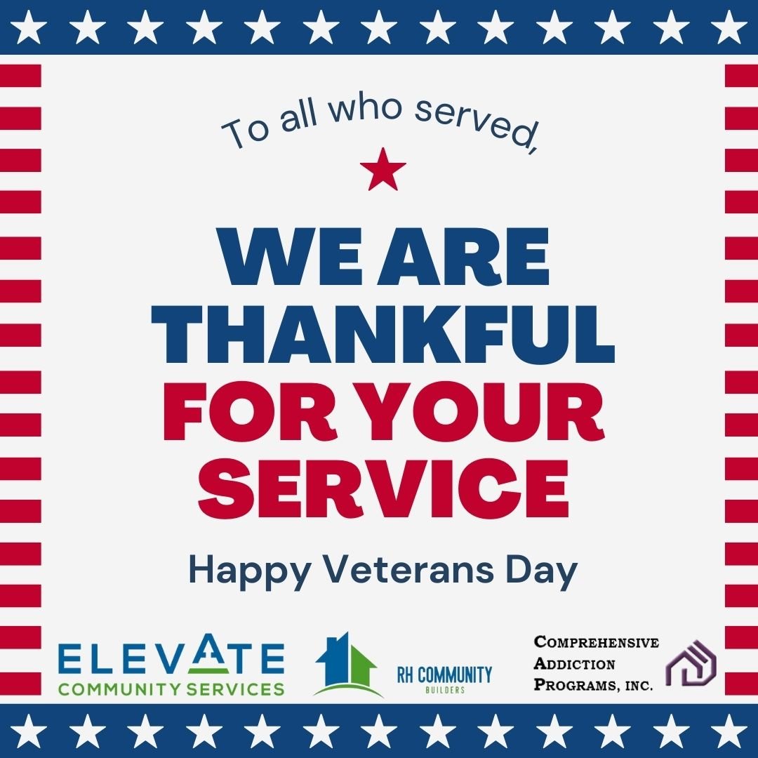 On this Veterans Day, we honor and thank our incredible team members and those we serve who have served for our Country. Your dedication and courage inspire us daily. We are grateful for your service and commitment to our community.