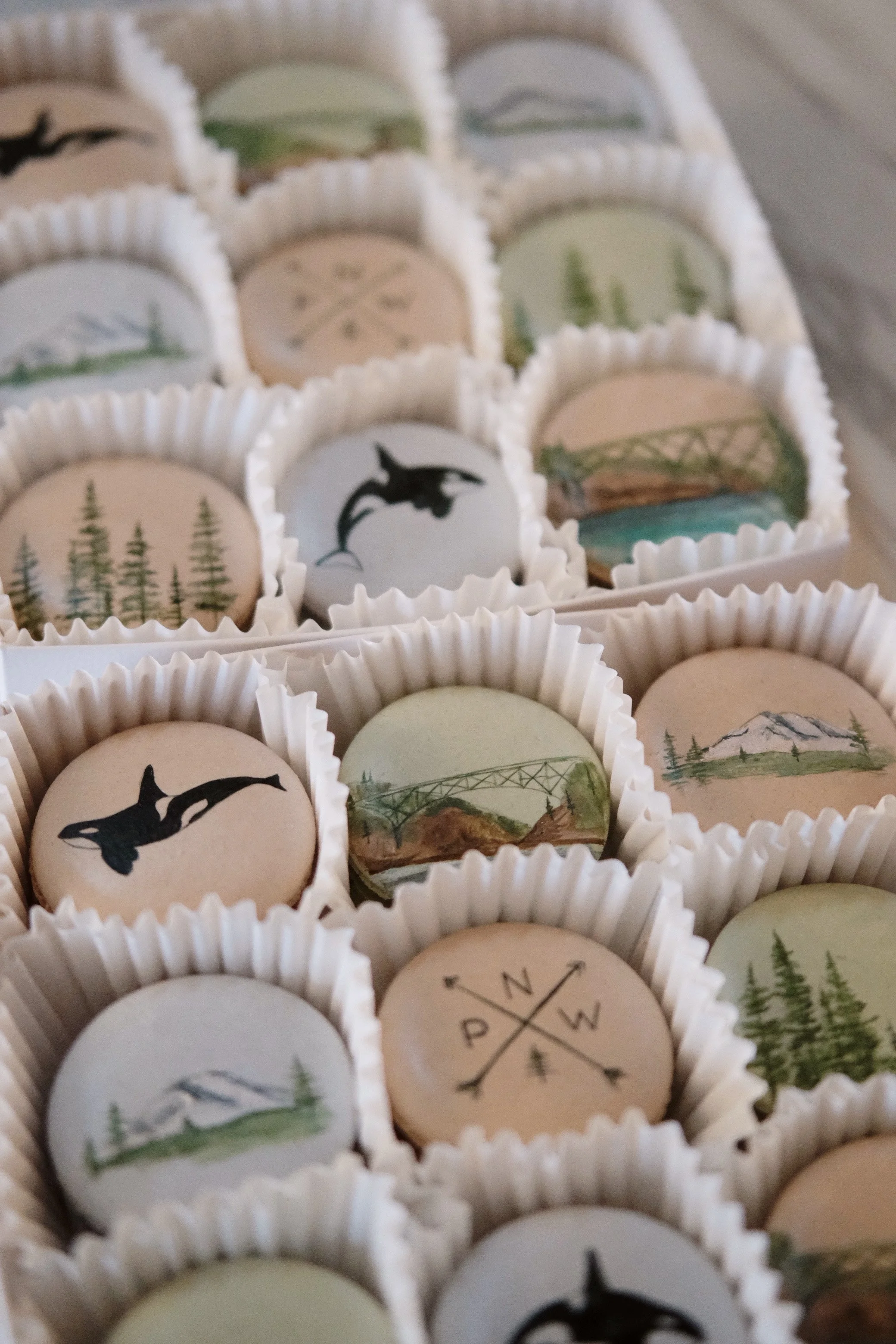 Custom Hand-Painted Macarons