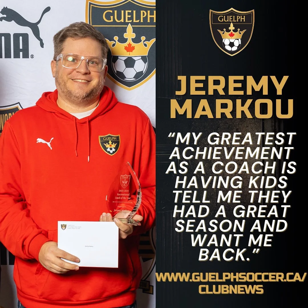 ✨Get To Know Your Coach!✨
For National Coaches Week, it’s time to celebrate the positive impact coaches have on our players and community. We are continuing the series where we will be highlighting some of our coaches within Guelph Soccer. 
C