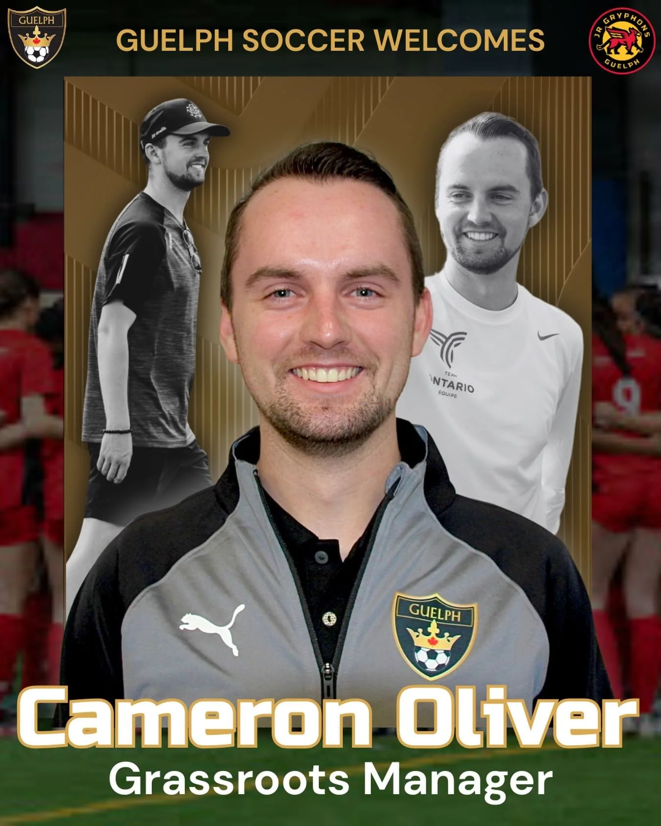 Guelph Soccer is thrilled to introduce you to our new Grassroots Manager, Cameron Oliver. 🎉👏

Cam joins us with experience across Ontario Soccer&rsquo;s Player Development and Competitions departments. He has coached and supported with performance 