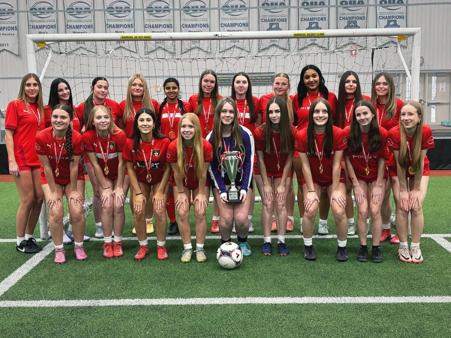 Congratulations to our U17 Girls team who finished first in the indoor PISL winter league! The team went 12-0-0 with 85 goals for and 4 against. What an unbelievable accomplishment! Congratulations girls! 🥳🙌⚽️

Share any team highlights or accompli
