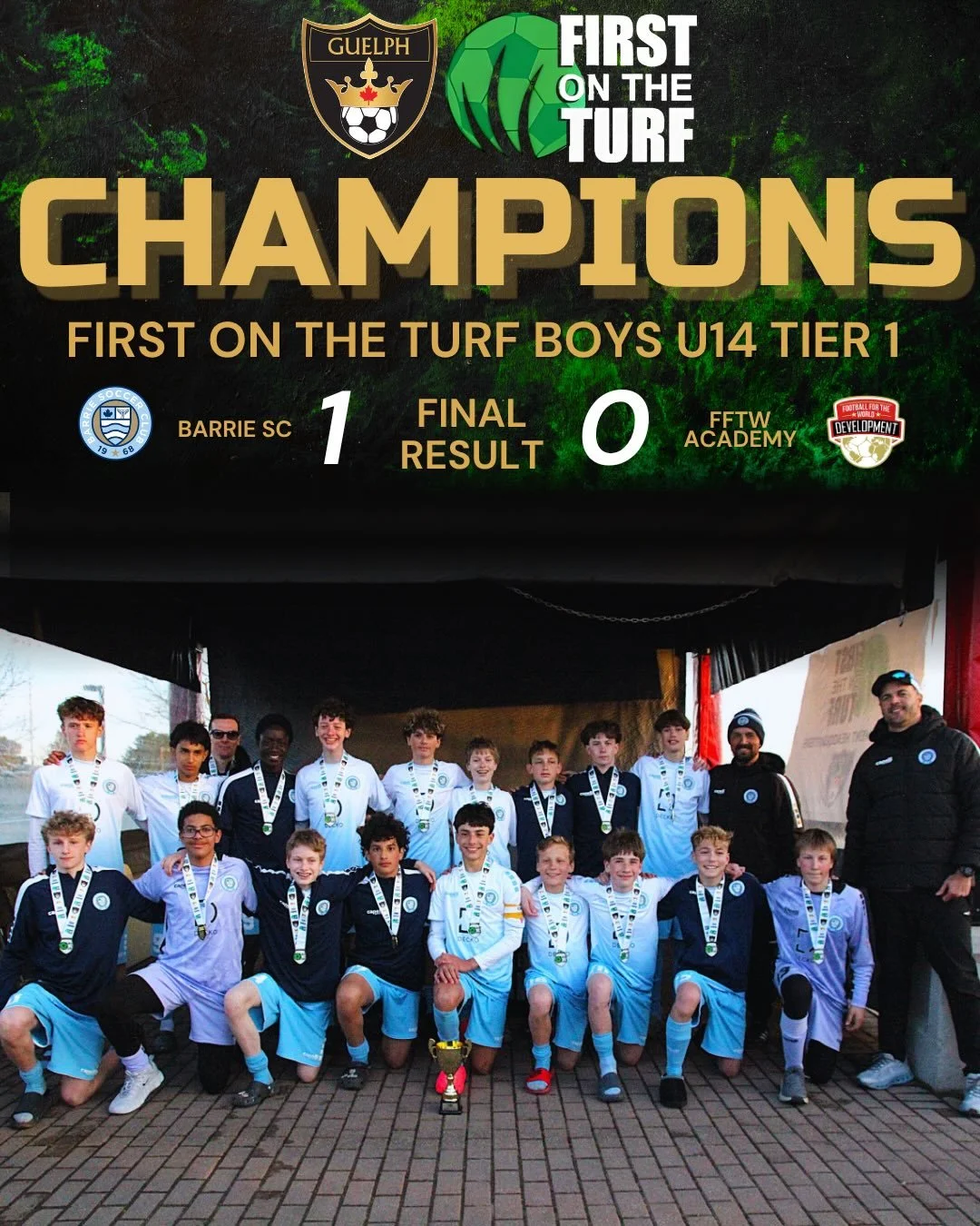THATS A WRAP on our 14th annual First on the Turf Festival and Tournament for our Boys Weekend. CONGRATULATIONS to all the teams that took home some hardware this weekend. It was a great tournament and some well deserved wins from multiple teams! Wel