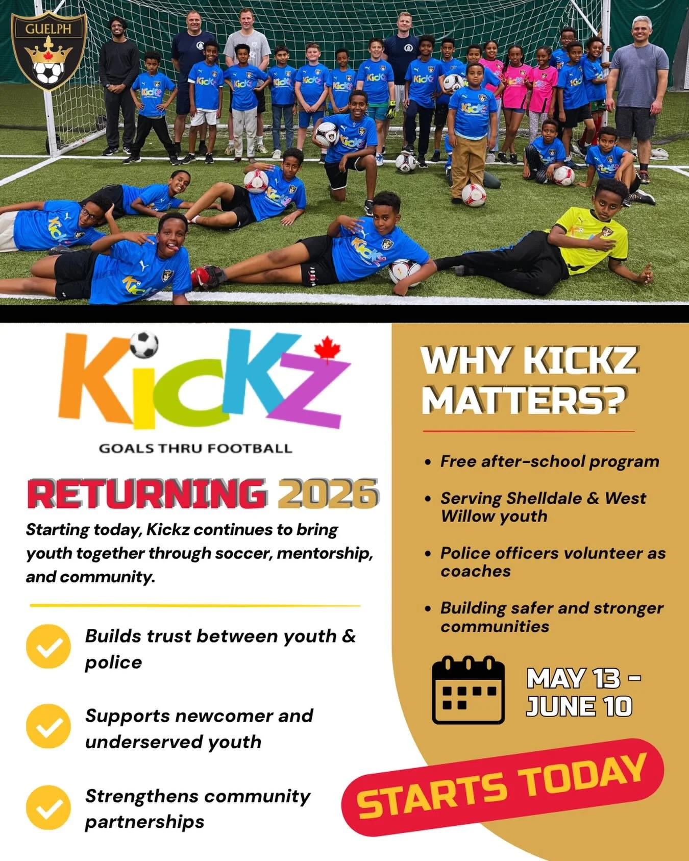 It&rsquo;s KICKZ day!!! 🙌⚽️

We&rsquo;re excited to kick off another season of the Kickz program today! We&rsquo;re proud to continue this important community initiative that uses soccer as a tool to build confidence, connection, and opportunity for