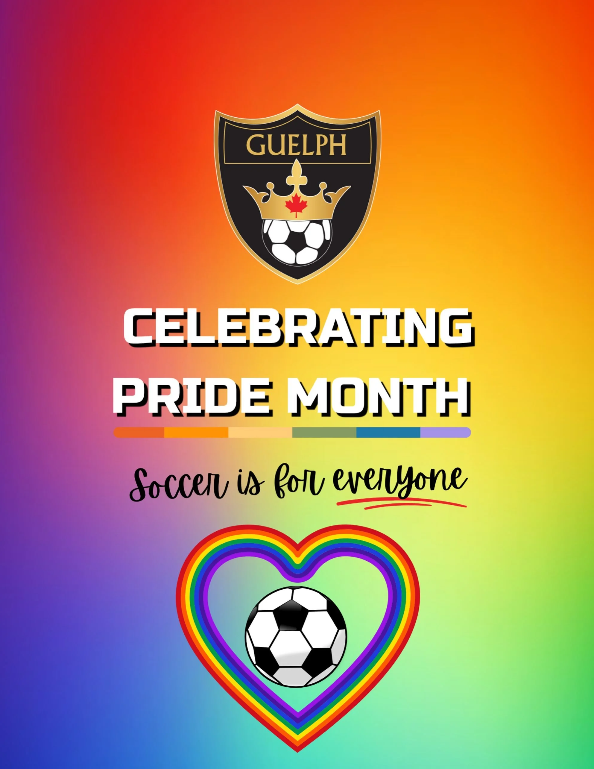🌈⚽ Happy Pride Month from Guelph Soccer!

We are proud to support a community where everyone feels welcome, respected, and included. Soccer is for everyone.

#pridemonth #guelphsoccer