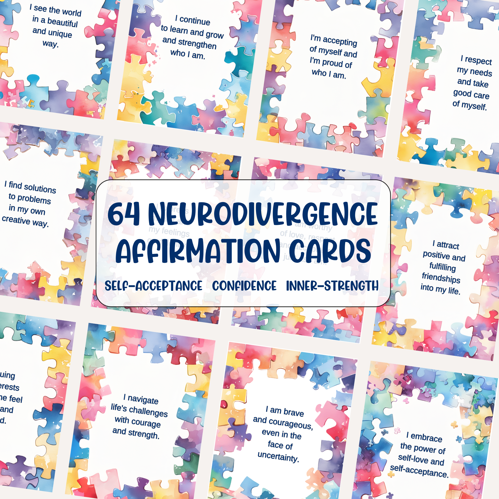 Printable Neuro diverse affirmation cards