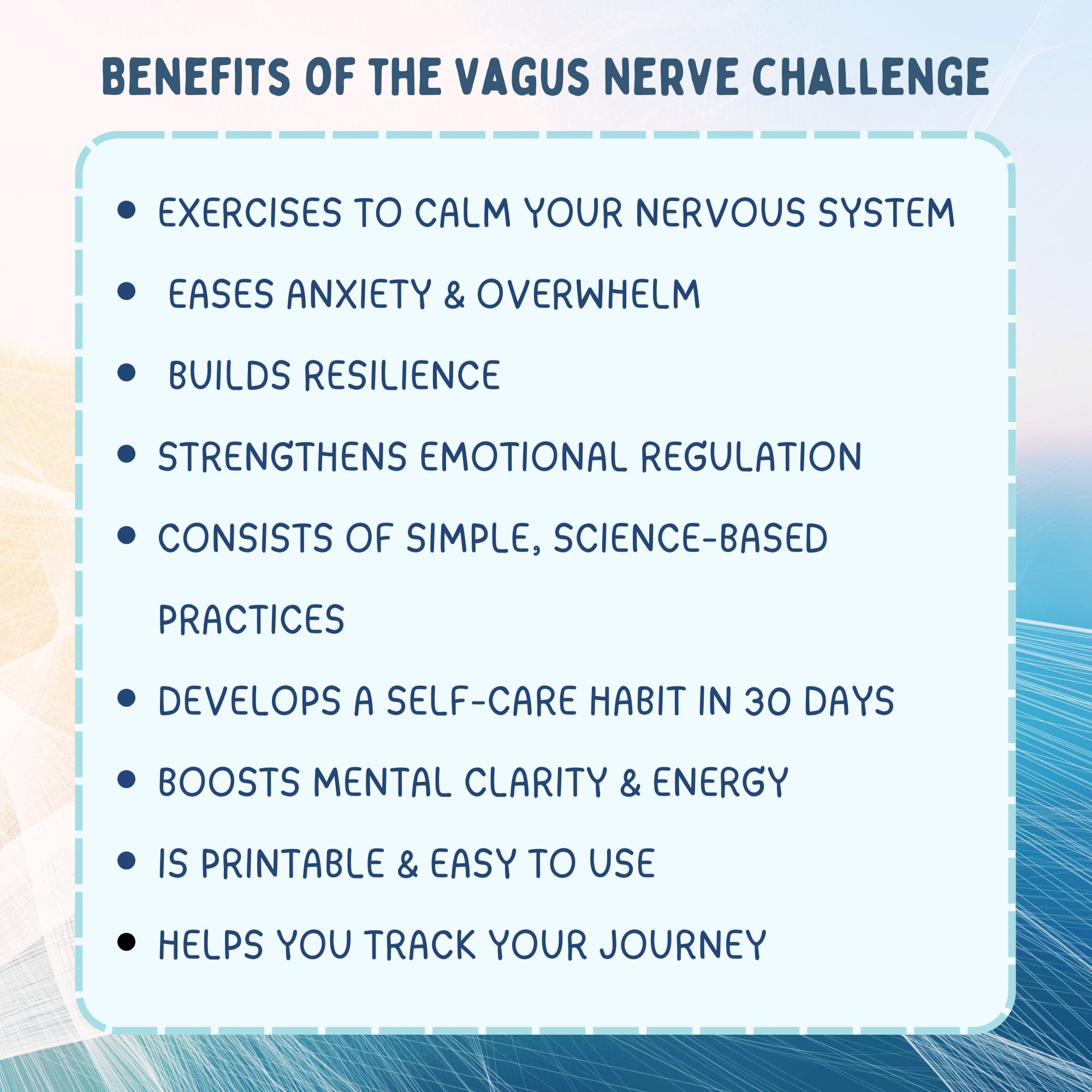 there are numerous benefits from vagus nerve exercises