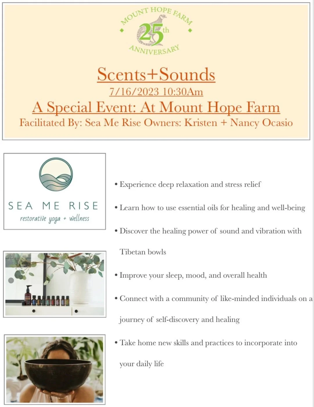 Scents+Sounds - A Special Event: At Mount Hope Farm