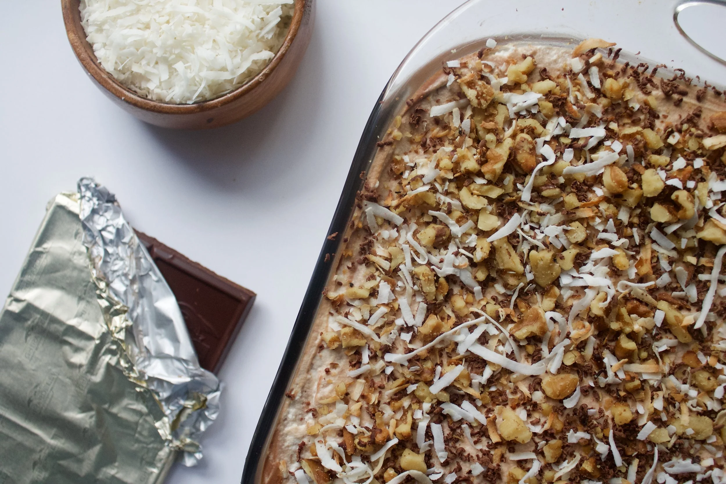 Matzo Ice Box Cake with Mocha Coconut Cream