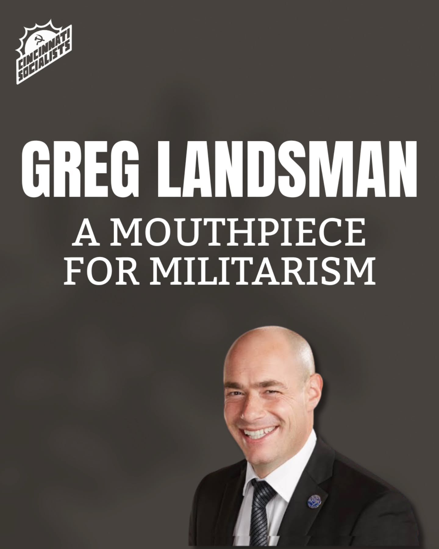 Through his recent statement of approval for the unprovoked US airstrikes against Iran, Representative Greg Landsman continues to prove that he only serves in the interests of US imperialism and does not represent the working class of Cincinnati. It'