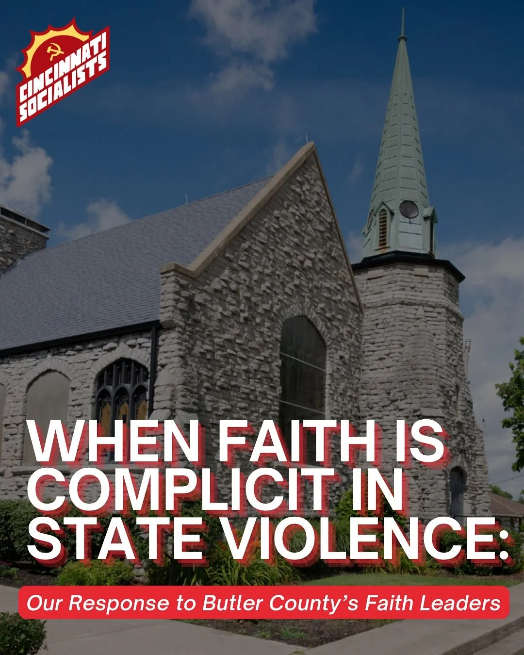 Southwestern Ohio faith leaders not only fail to grasp the material reality of how ICE operates in Butler County under Sheriff Jones and across the country, but they have washed their hands of any future human rights abuses that happen with a letter 