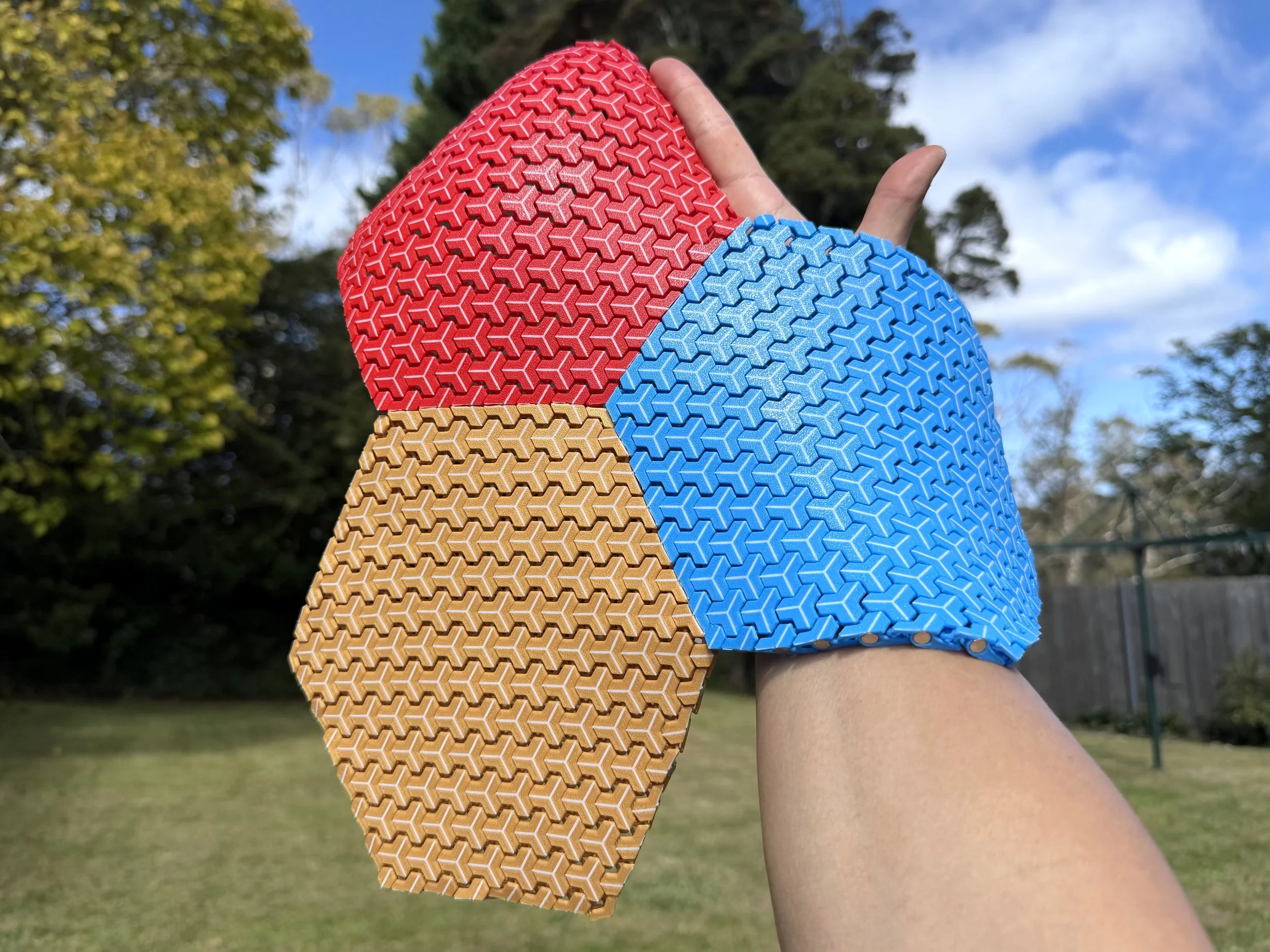 Interconnectable Truchet Armour Fabric