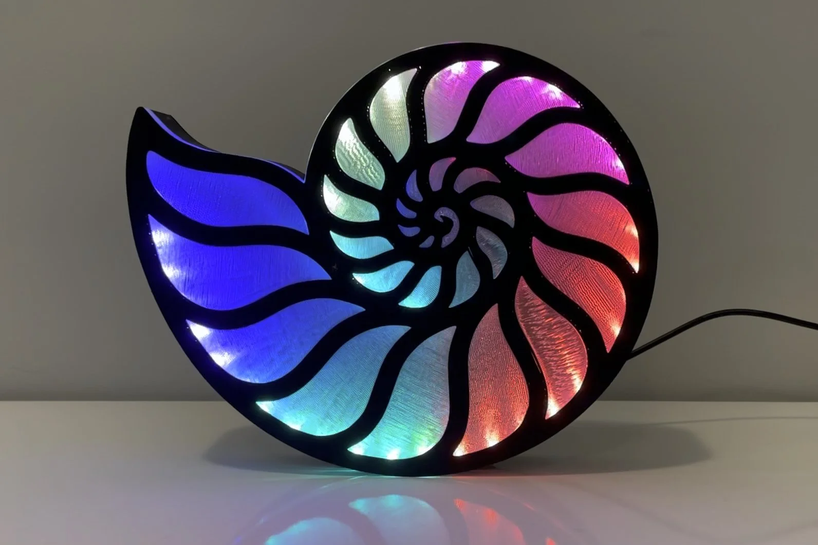 Sound-Reactive Nautilus Lamp (Arduino Project)