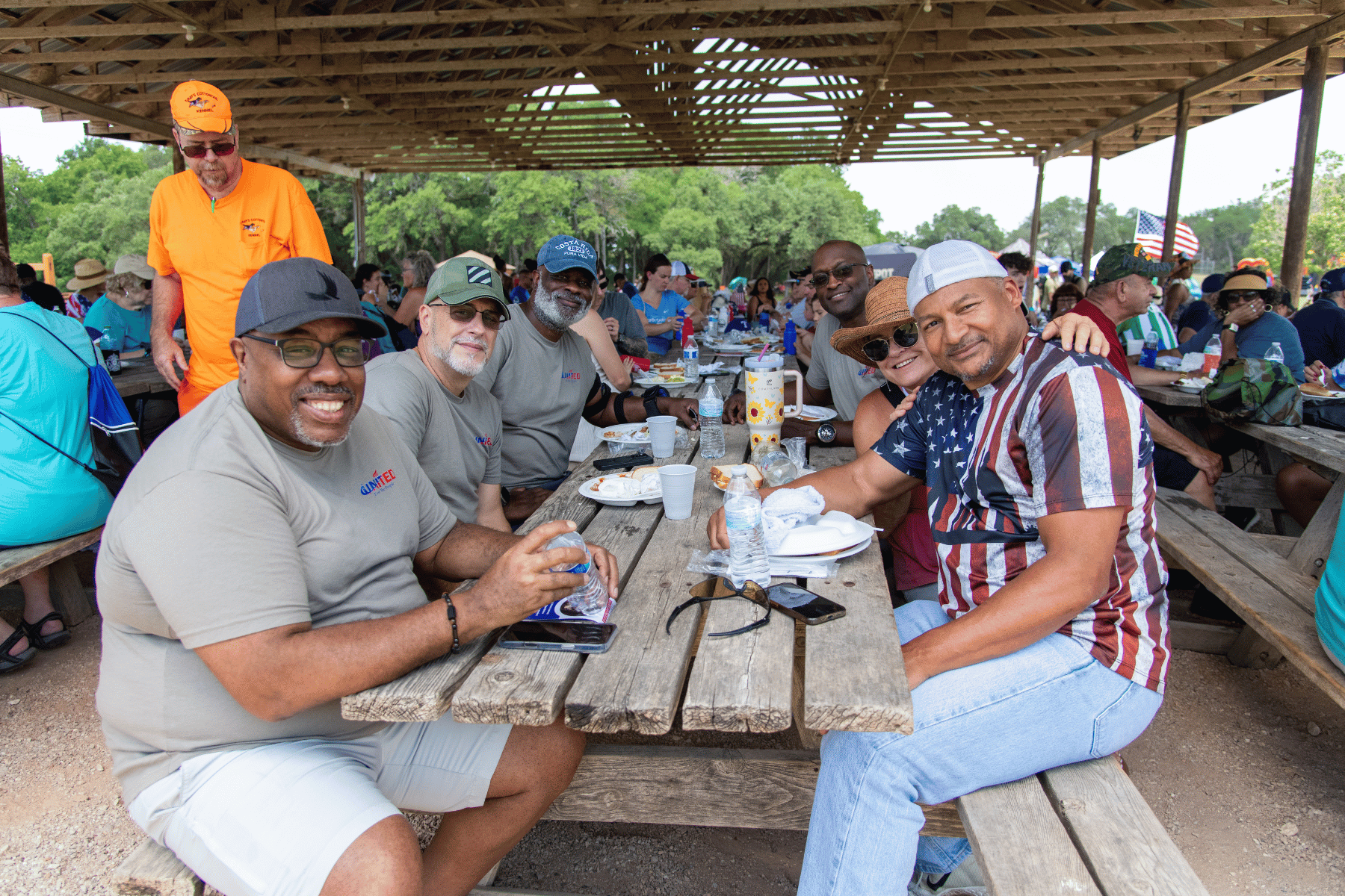 Attendees enjoy BBQ at Heroes Appreciation BBQ