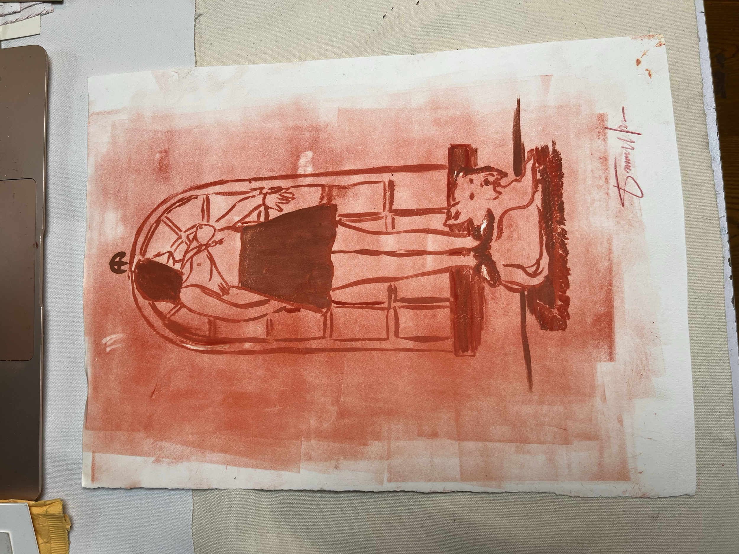 Mono Print #1 (Loyalty) SOLD