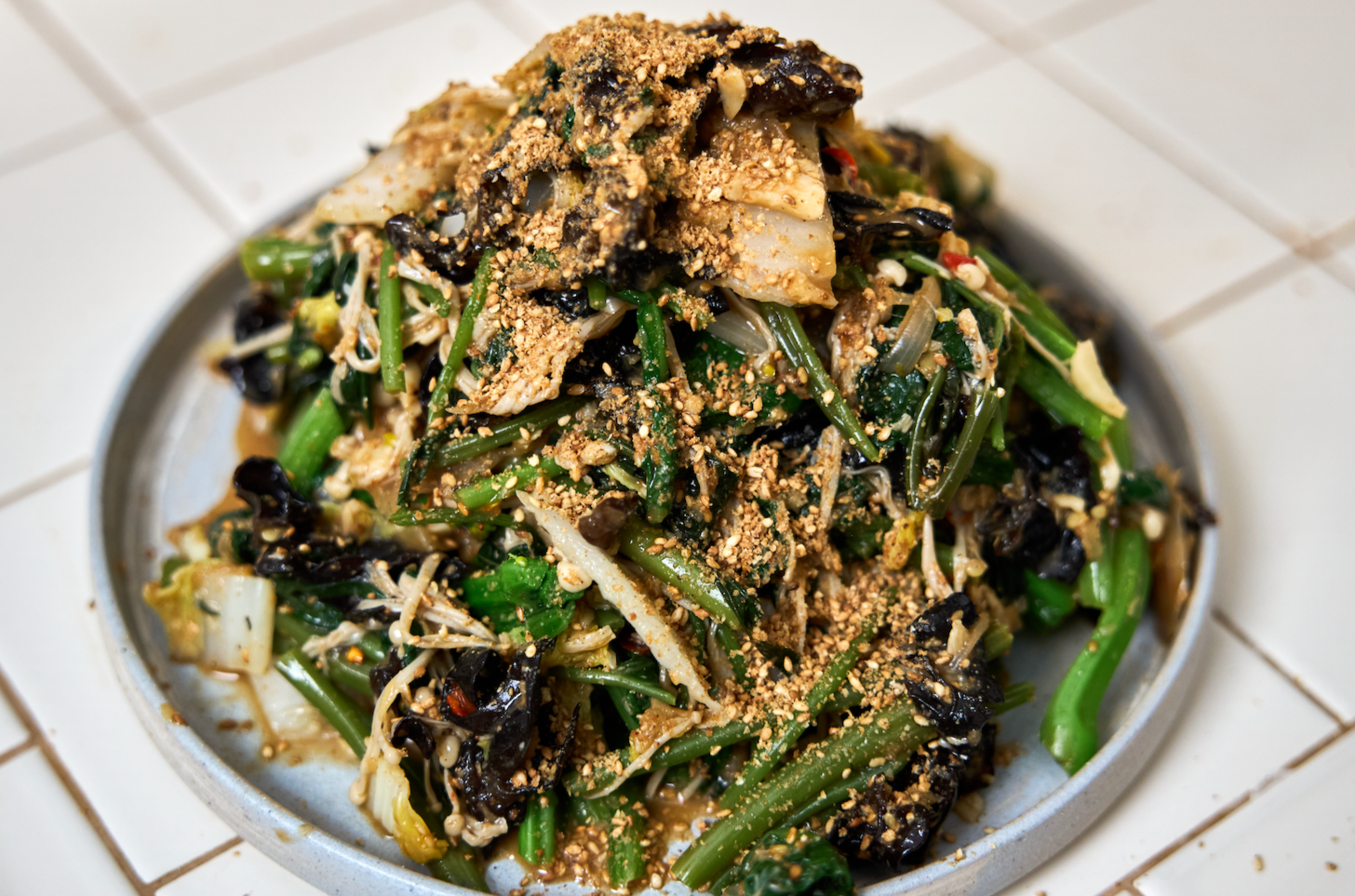 Lao Soop Pak | Lao Sesame Vegetable Salad