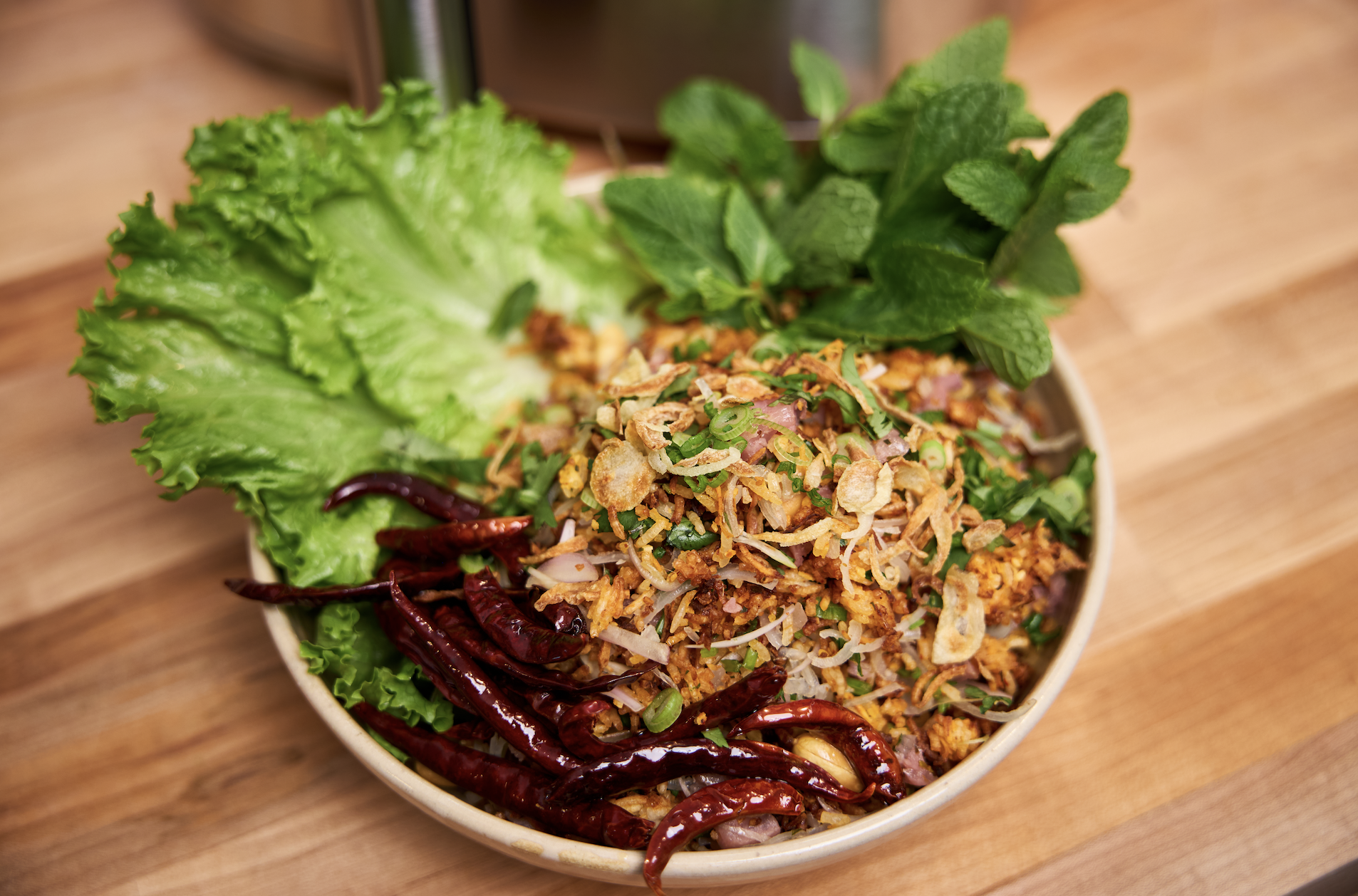Air Fryer Crispy Rice Salad | Nam Khao Tod