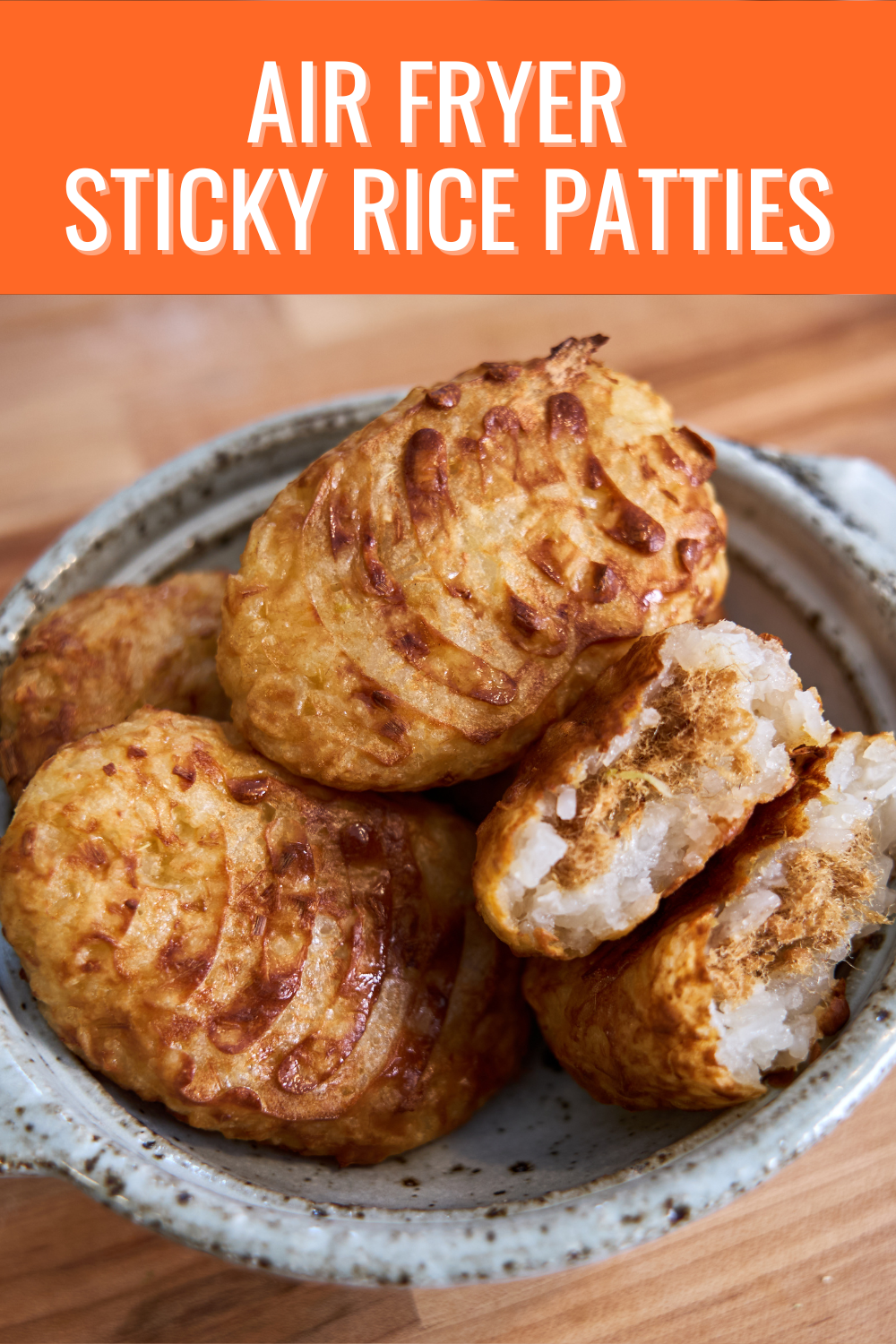 Air Fryer Sticky Rice Patties | Khao Jee - Saeng's Kitchen