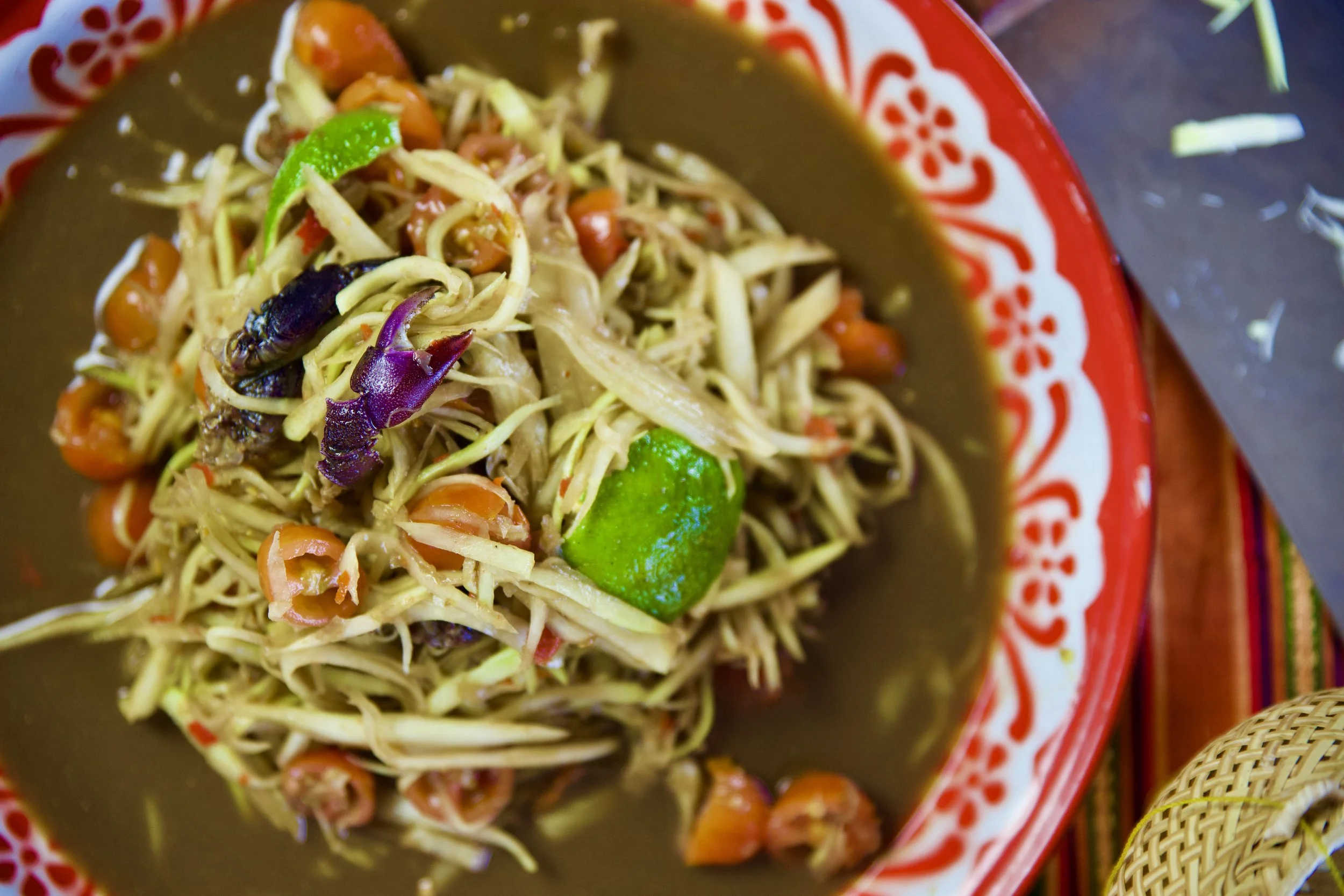 Celebrating Lao new year with green papaya salad 