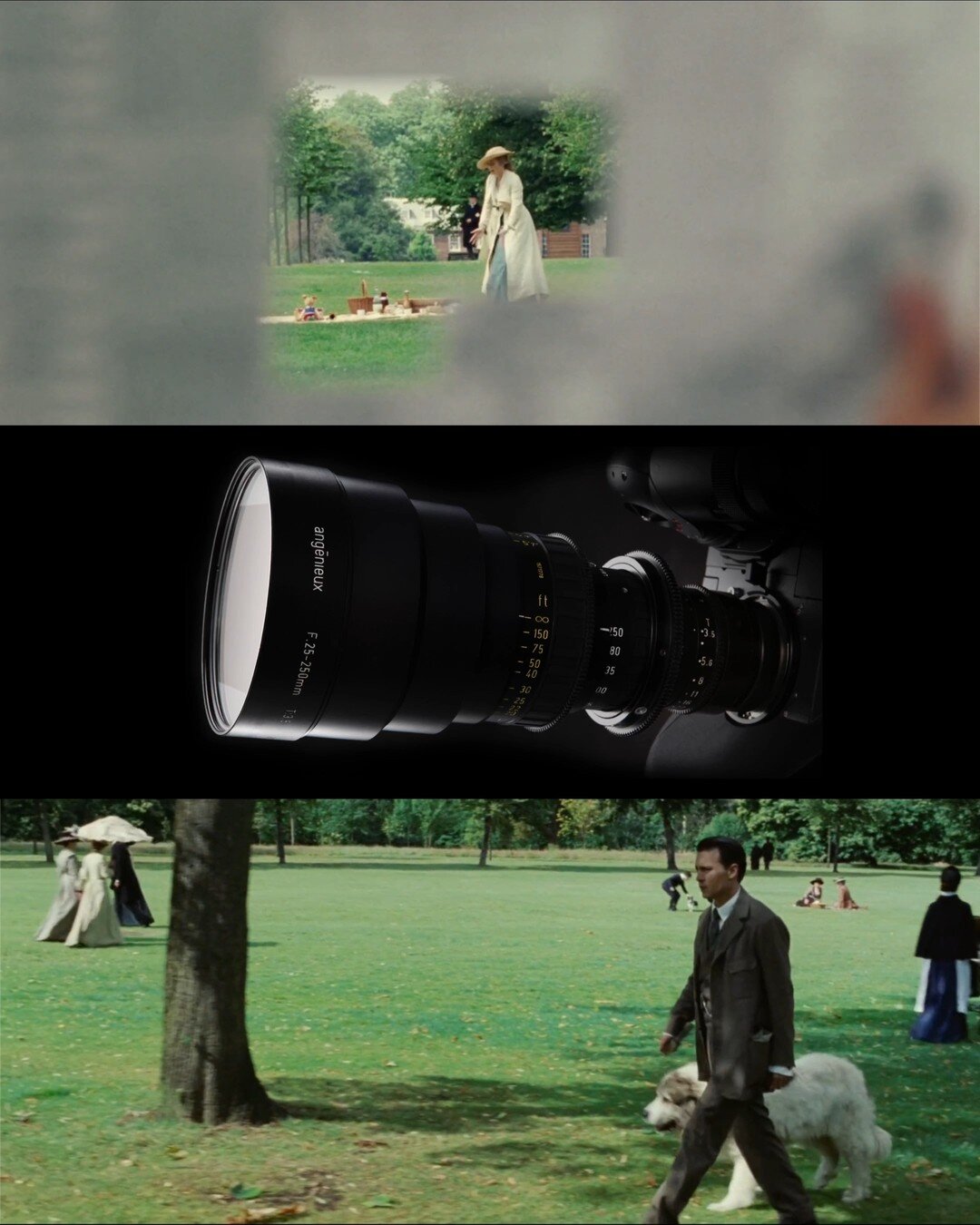 The zoom that set the standard for all other 35mm format zooms, our Angenieux 25-250mm HR T3.5 is truly a one-of-a-kind vintage zoom. As seen here on the set of &quot;Finding Neverland&quot; (2004) shot on the ARRICAM LT/ST 35mm Camera by Roberto Sch