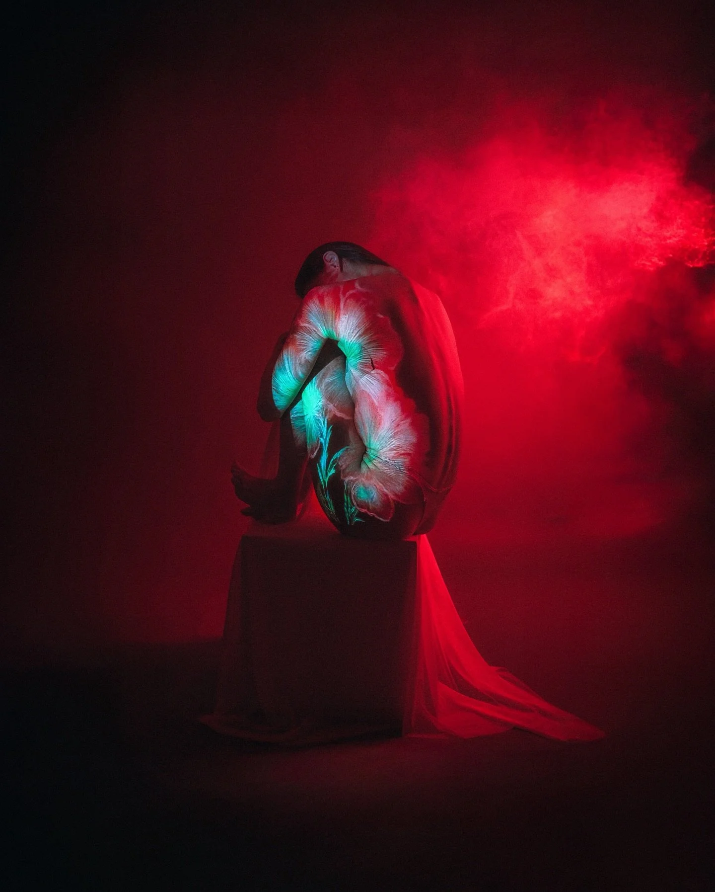 &ldquo;T h e  B l o s s o m i n g&rdquo;⁣
&thinsp;&thinsp;⁣⁣⁣
Projector photography in studio with the inimitable @miqri_twerk.iam using a single @amarancreators 300C RGB light and bucket load of imagination&hellip;.⁣
⁣
&mdash;&mdash;&mdash;&mdash;&m