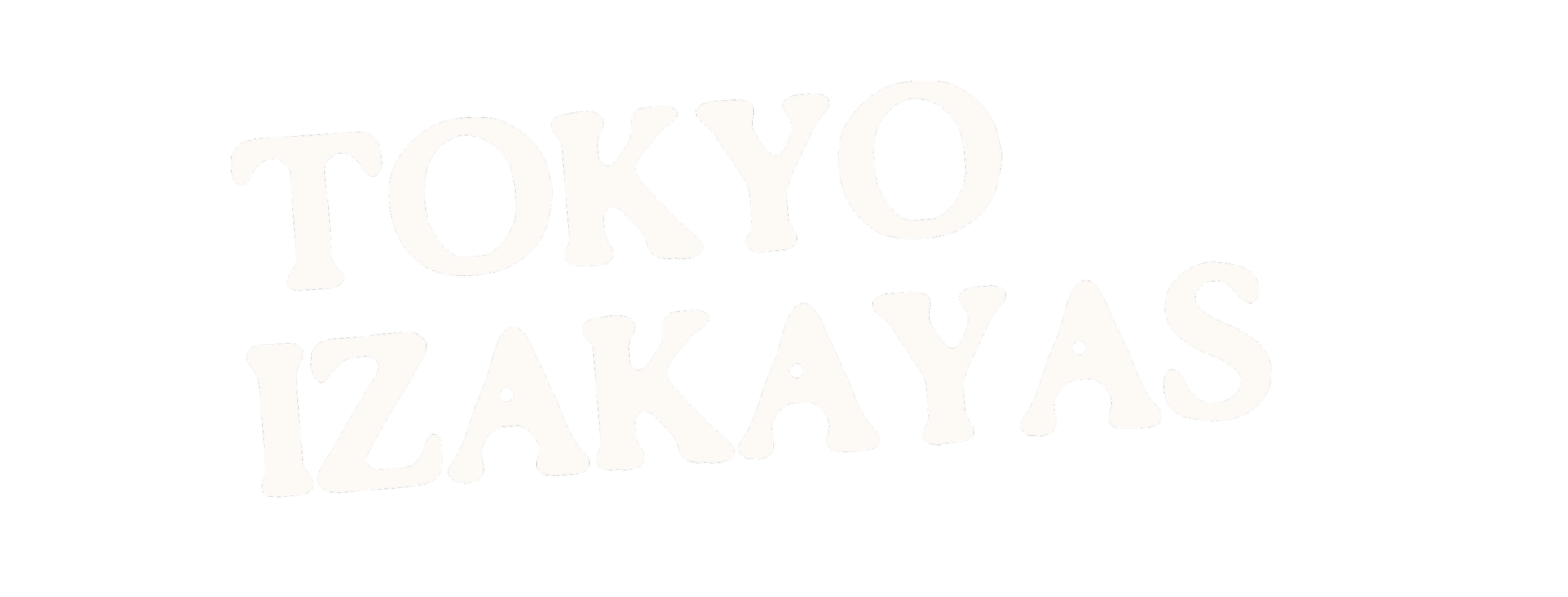 Black background with white text that reads "Tokyo Izakayas"