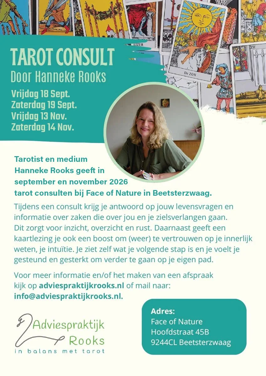 Flyer Tarot-consult friesland beetsterzwaag najaar 2026