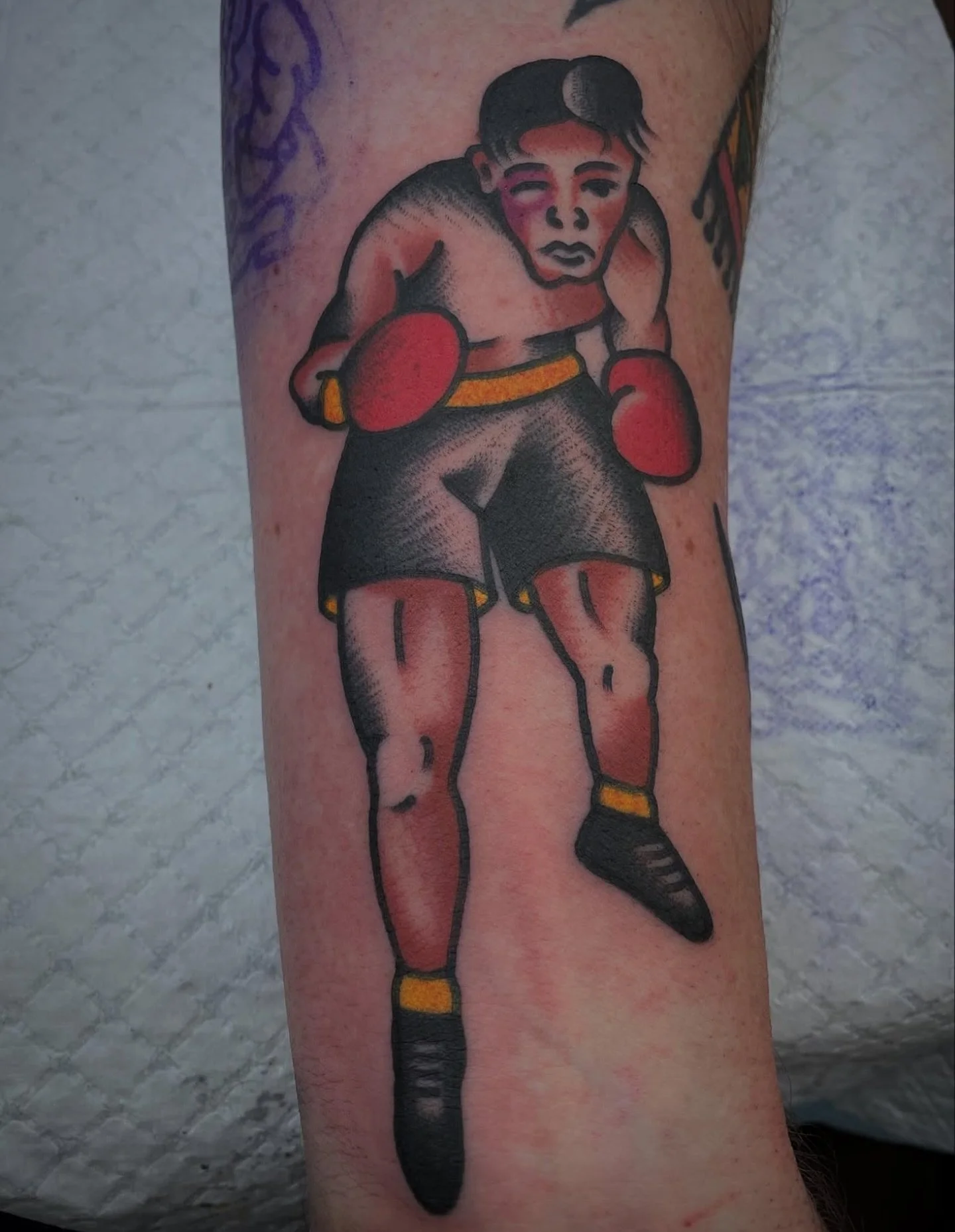 Boxer, made by @jrachow.vtc 

Done as always at @victorytattoo.co