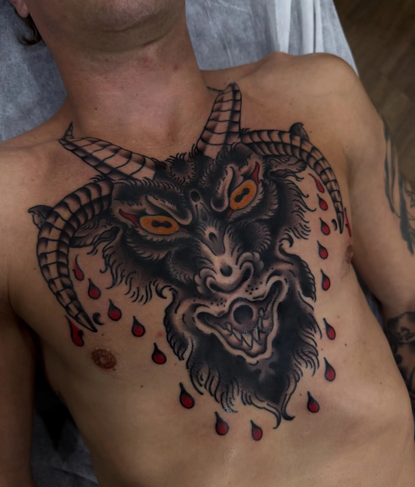 Chest all finished for Mike

Done over 2 sessions, 
Thanks for coming to get tattooed so much lately, it&rsquo;s been a hell of a good time! 

Made at @victorytattoo.co 
1/9 First Ave. Maroochydore 
Sunshine Coast. QLD. 

DM to chat if you&rsquo;re l