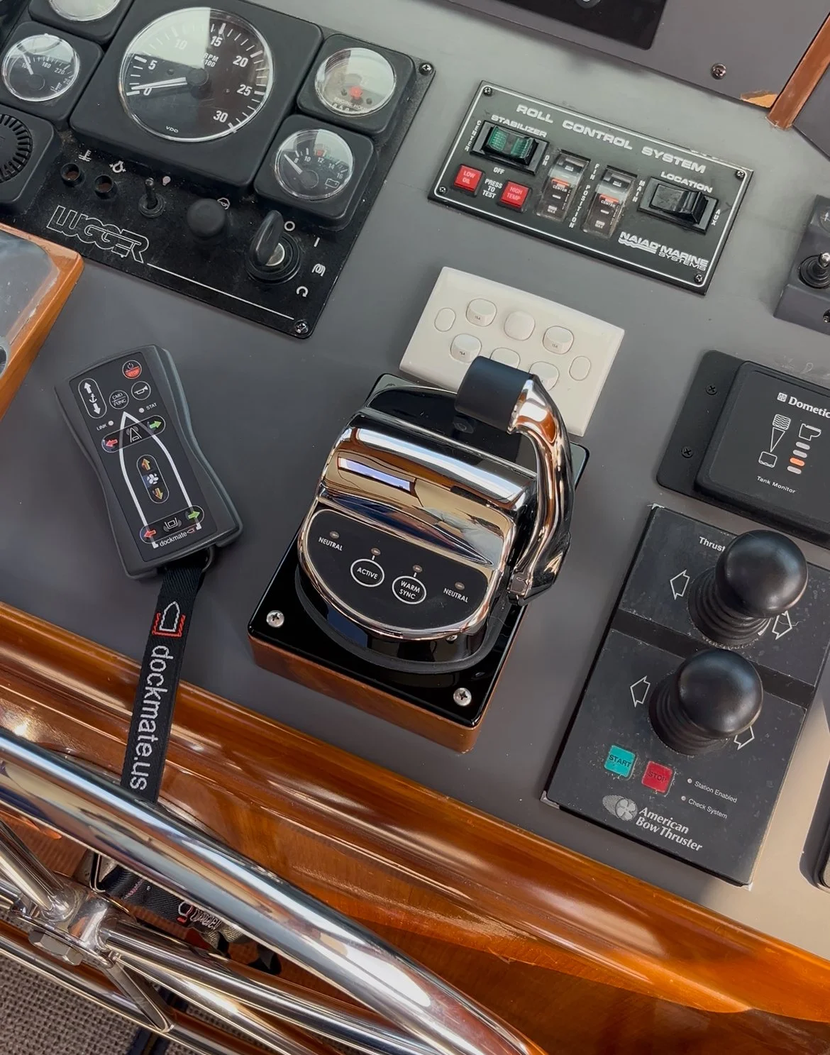 Dockmate addition to 57 Nordhavn with Glendinning Upgrade from hydraulic.