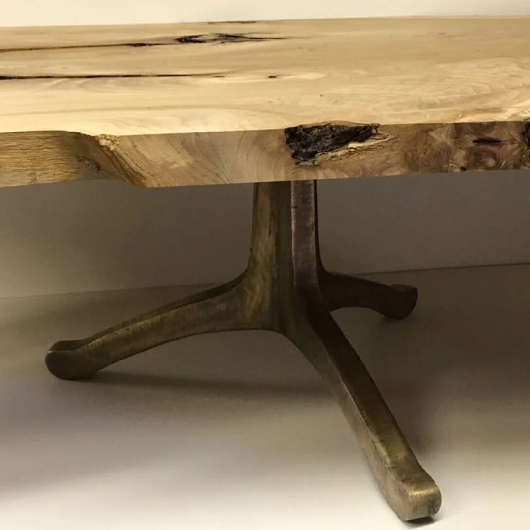 Metal Triple Wishbone Coffee Table Leg
