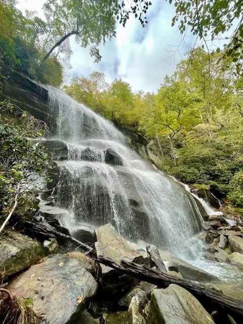 Daniels Ridge Waterfall in Pisgah National Forest is part of an epic MTB Loop for Advanced Riders