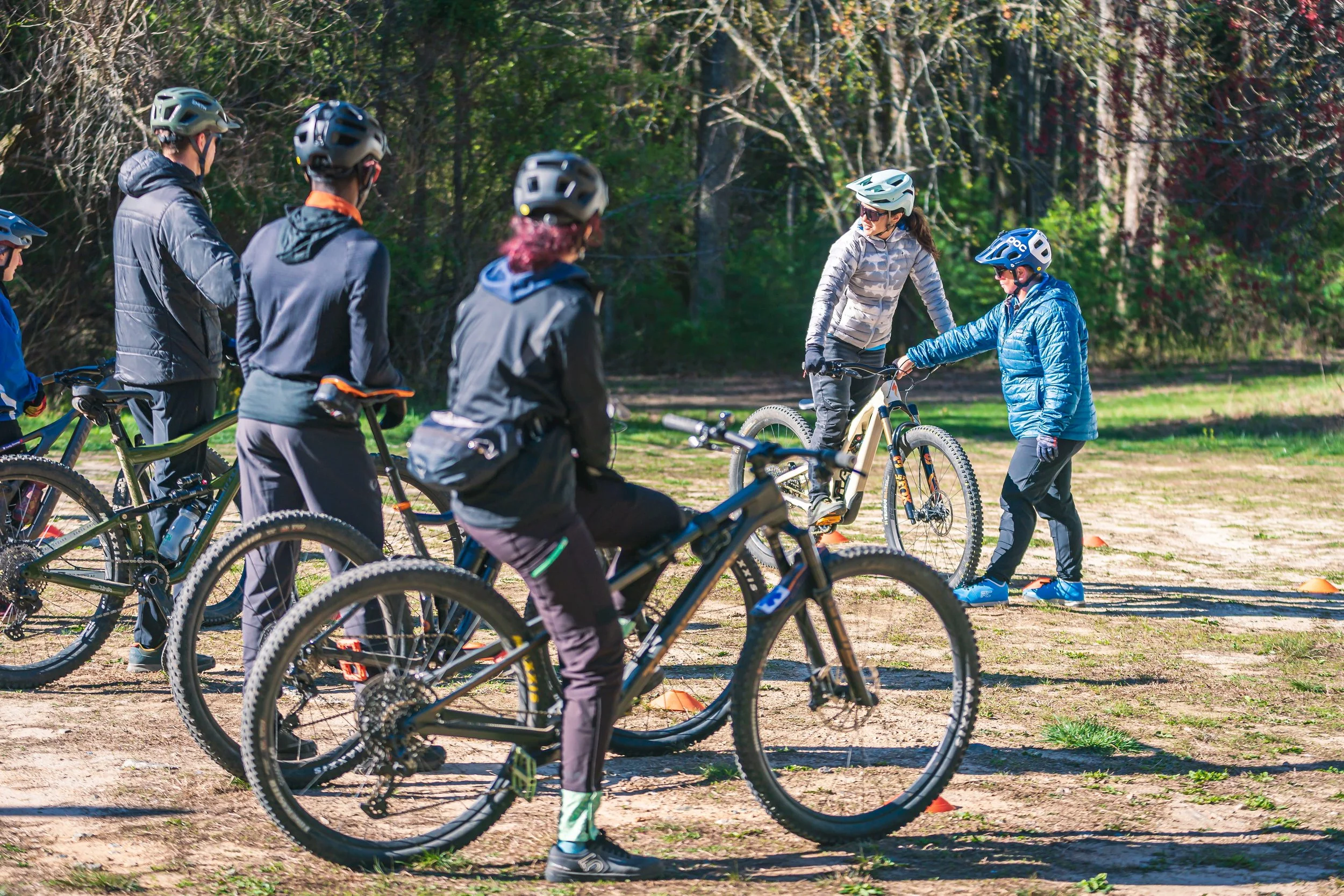 Mountain Bike Coaches Teach a MTB Group Clinic at Ride Kanuga for MTB Skills Factory Josh Whitmore