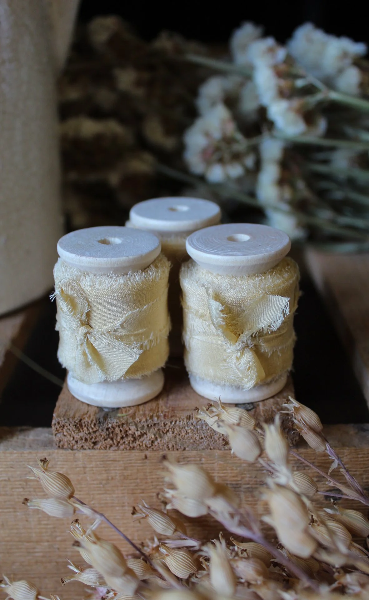 Raw Edge Silk Ribbon