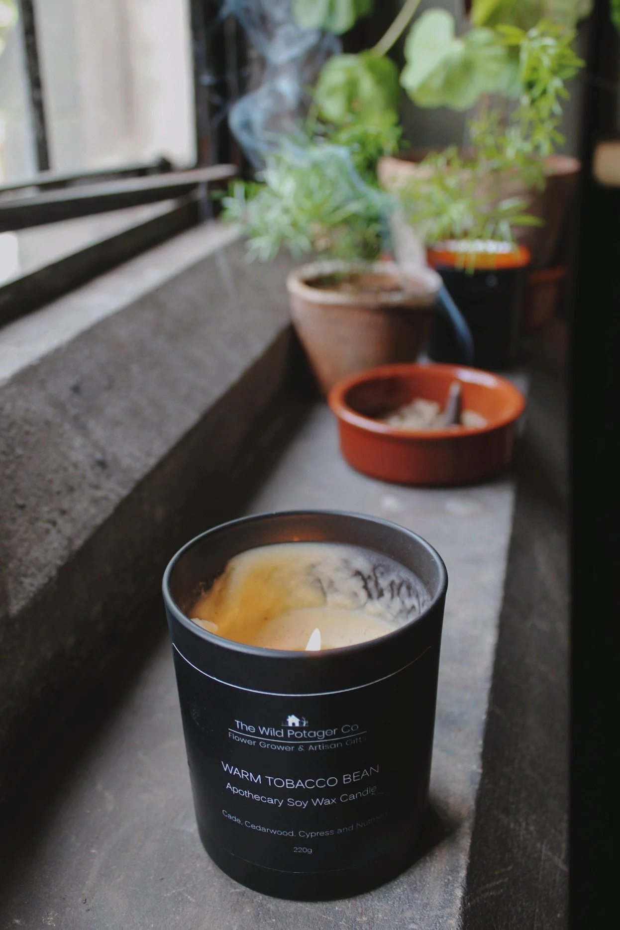 Warm Tobacco Bean Apothecary Candle