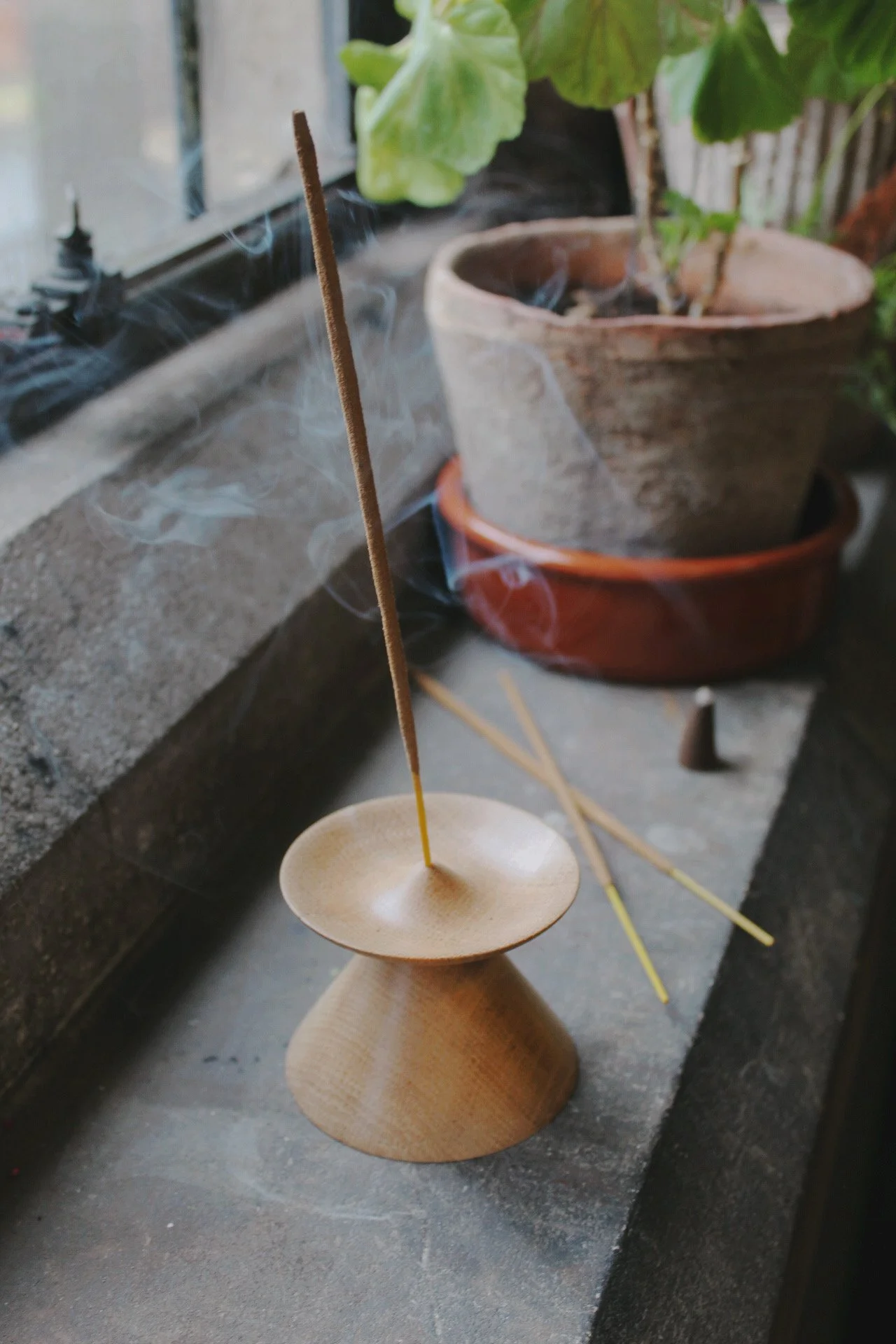 Wood Incense Holder