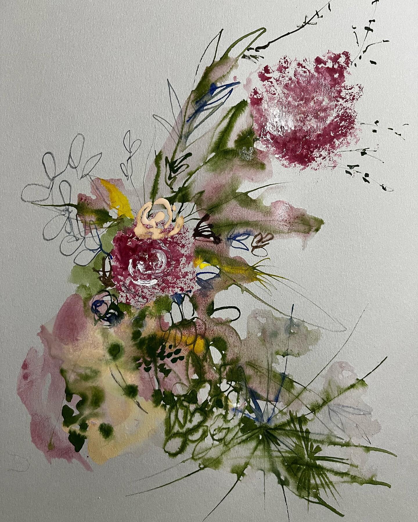 Floral studies are such a rejuvenating exercise, a great reminder to slow down, to take my time. And the result is beautiful! Don&rsquo;t you agree? Some of these are work done in Watercolour canvas. #floralwatercolor #floralpainting #abstractfloral 