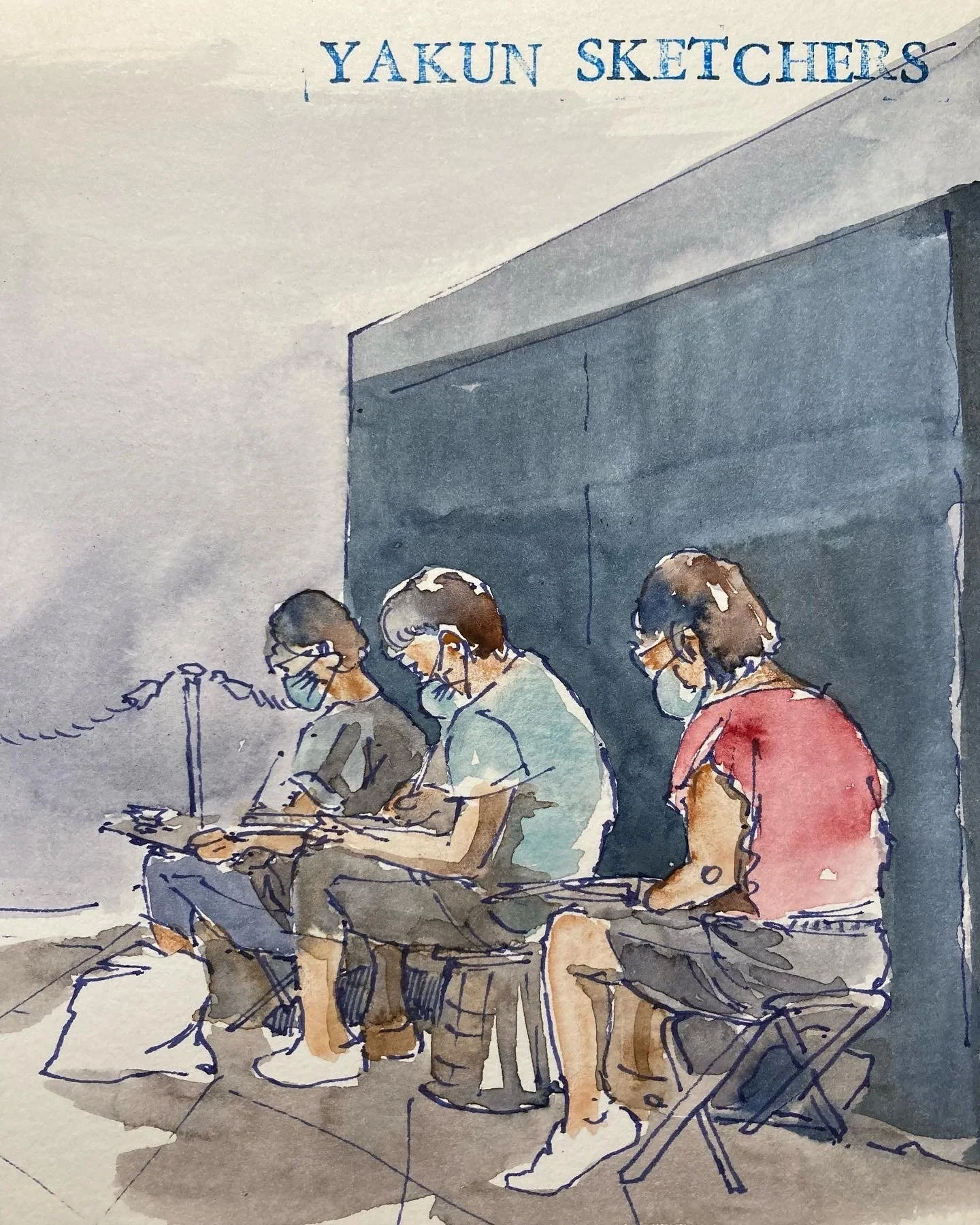 Yakun sketchers in action 