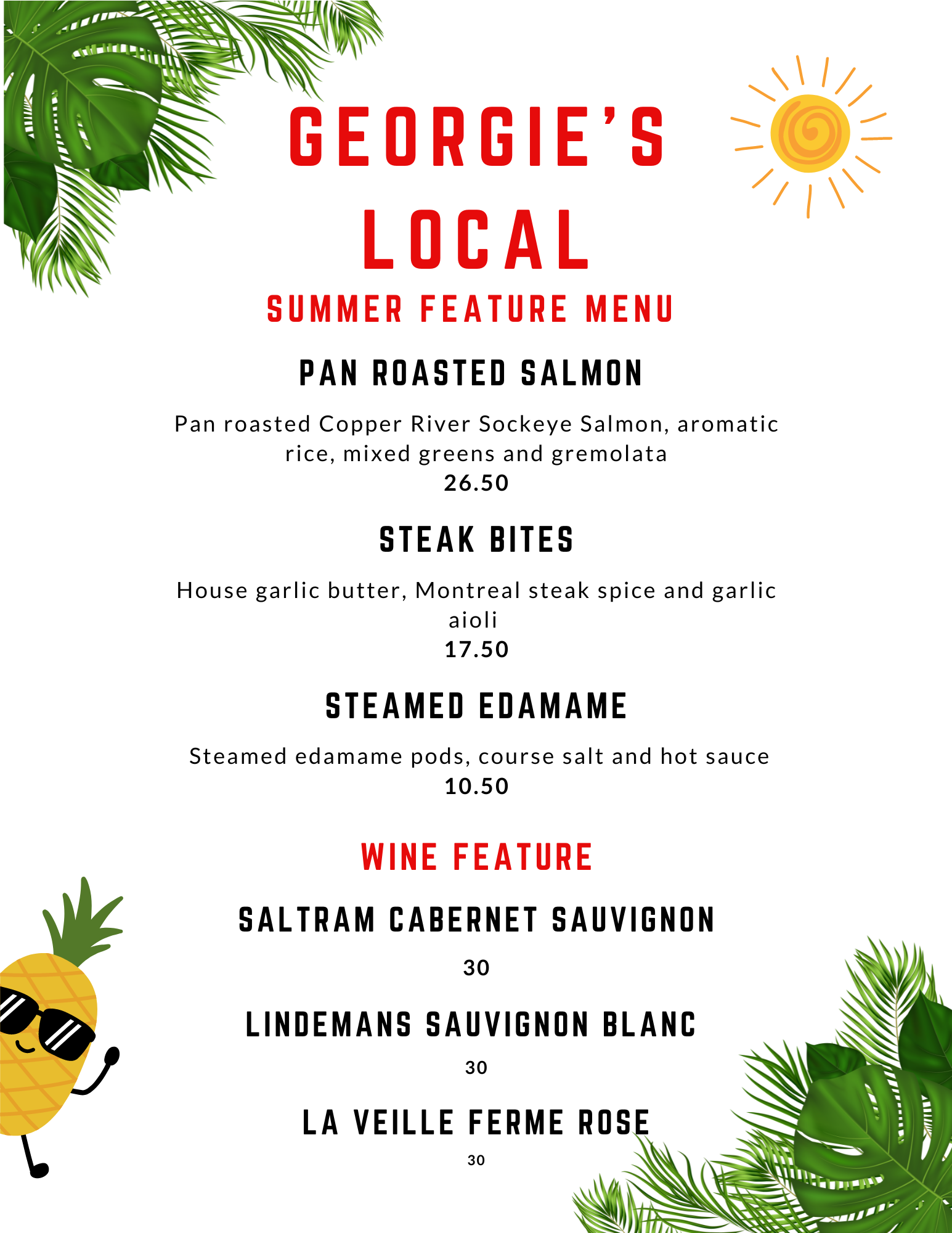 Menu — LOCAL KITCHEN & BAR