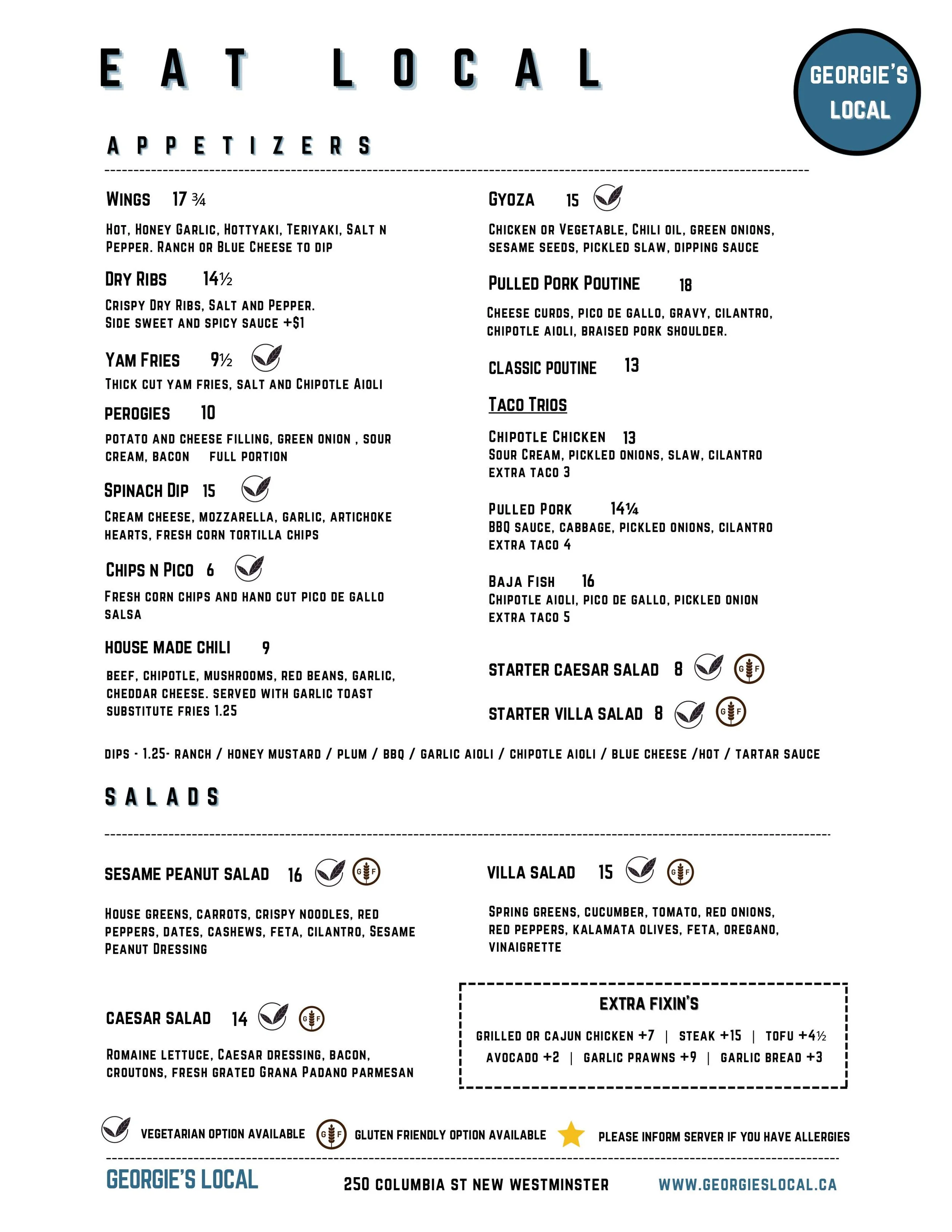 Menu — LOCAL KITCHEN & BAR