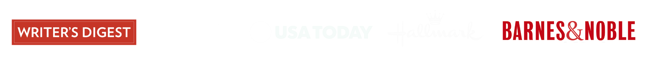 Logos of Writer's Digest, USA Today, and Barnes & Noble at the top of the image.