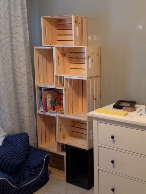 Diy Crate Bookshelf Tutorial Tara, Wooden Crates As Bookshelves