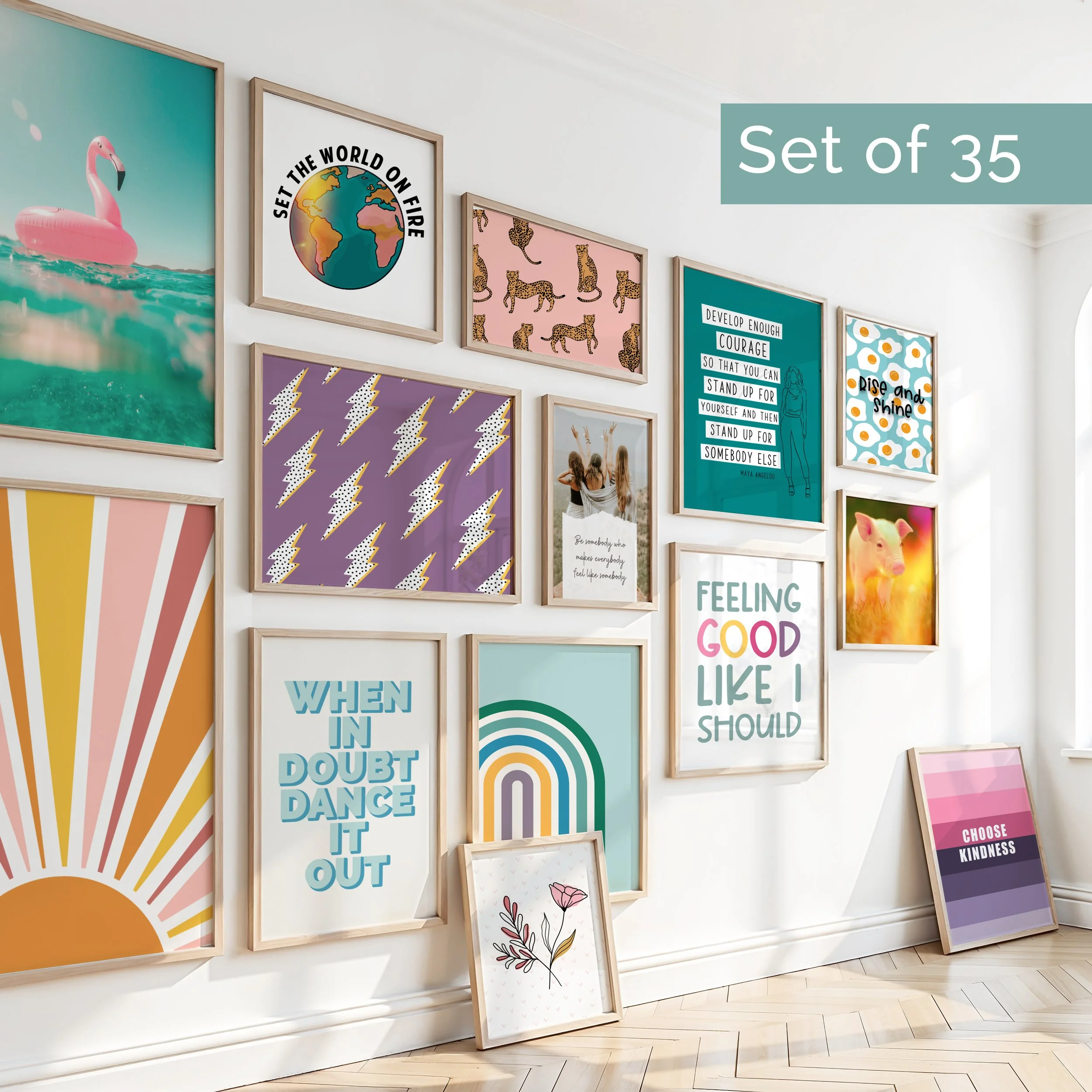 Pink Girl Aesthetic Gallery Wall Room Decor