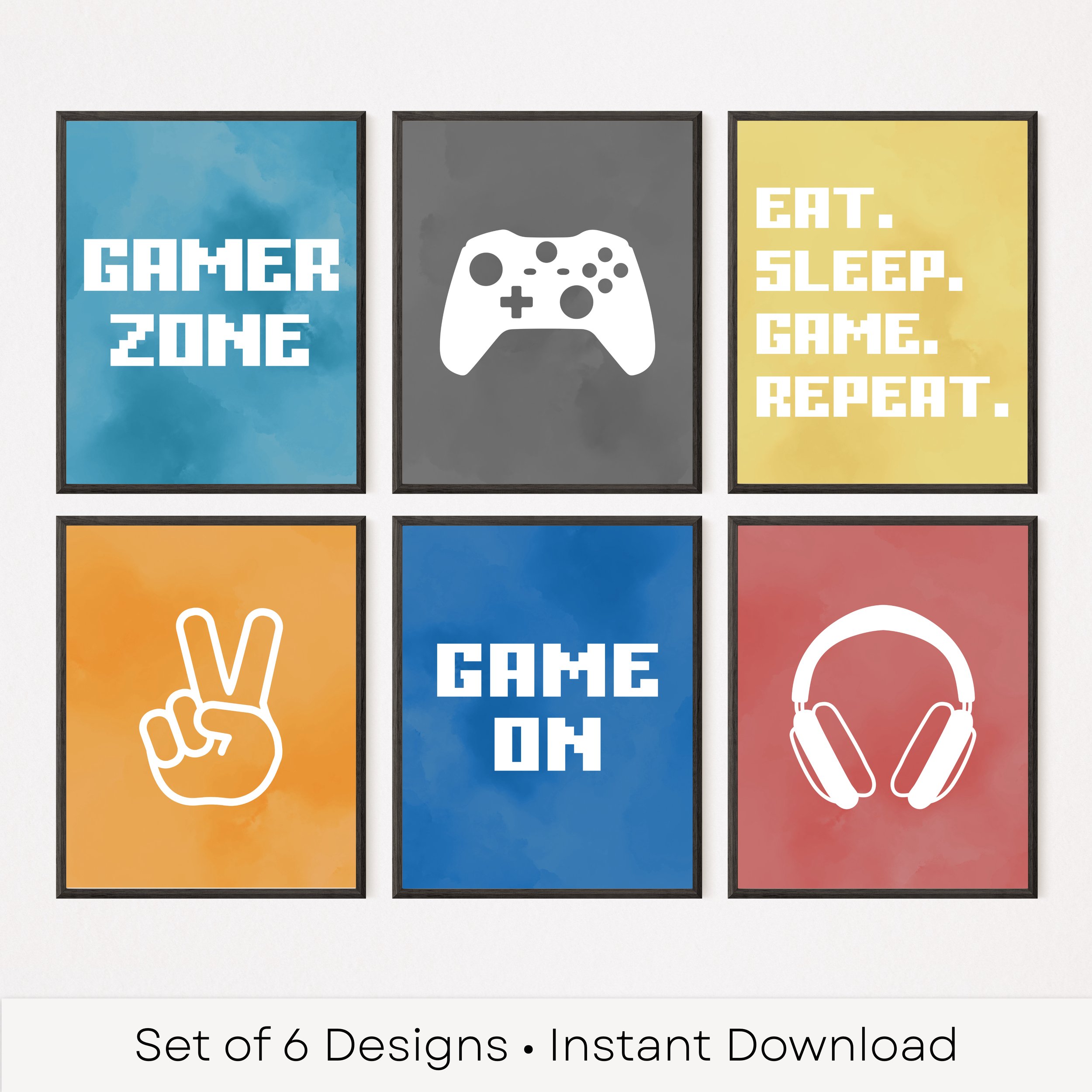 Game On Gallery Wall Set for Teens