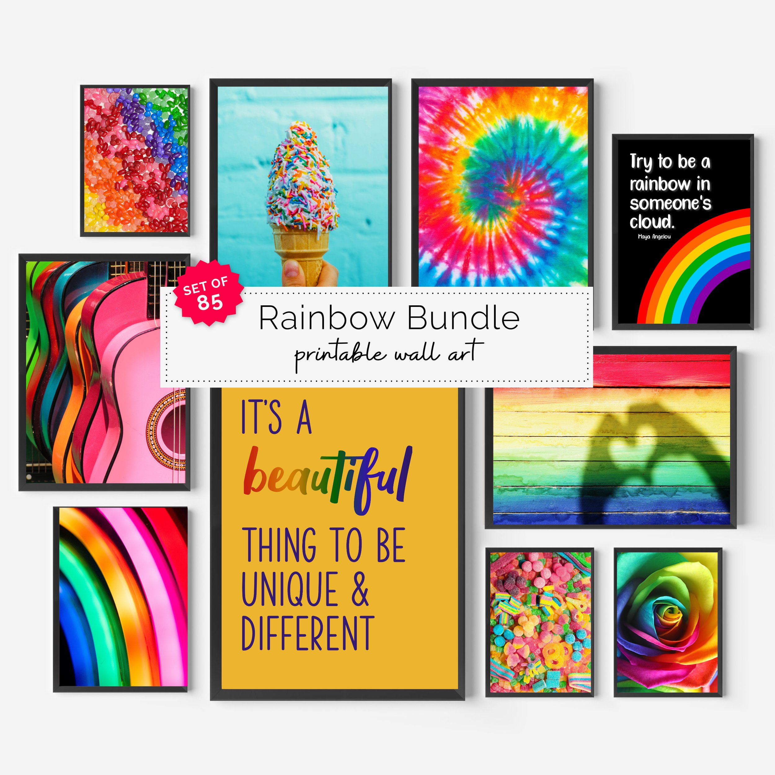 Rainbow Fun Art Print Bundle