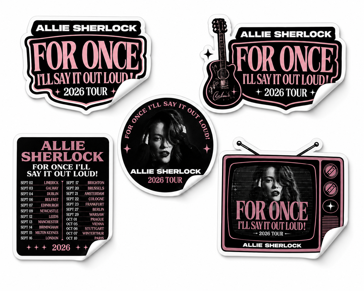 'For Once I'll Say it Out Loud - Tour' Stickers (Collectible)