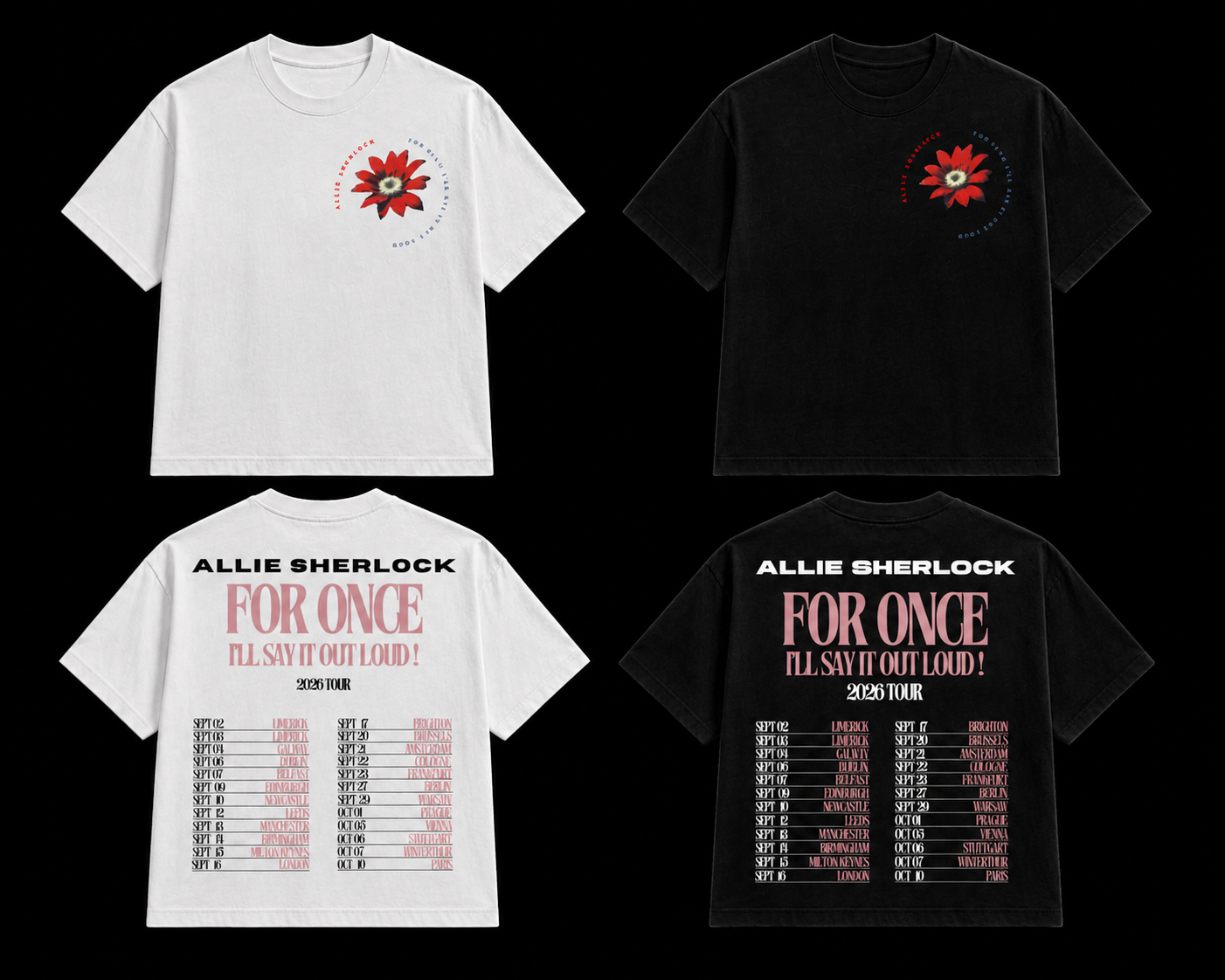 'For Once I'll Say it Out Loud! - Tour' Unisex Tee