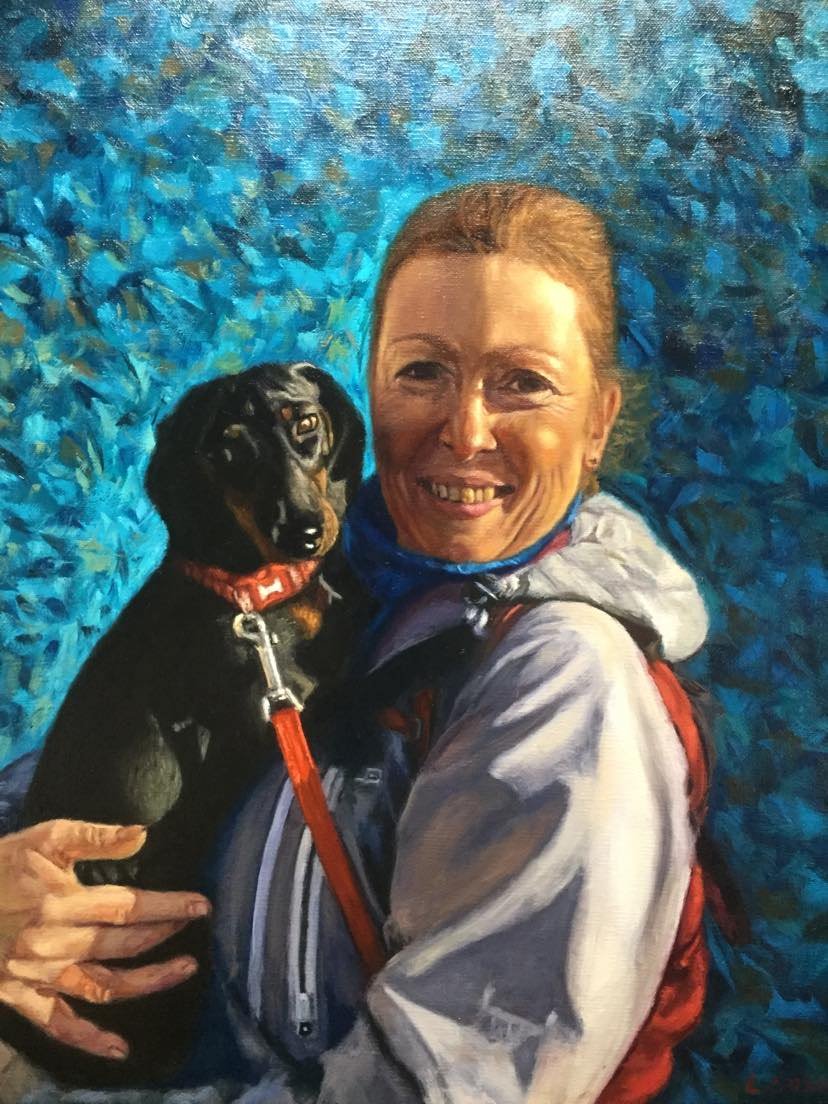 Sharon & Fitz Oil on canvas 16"/20"
