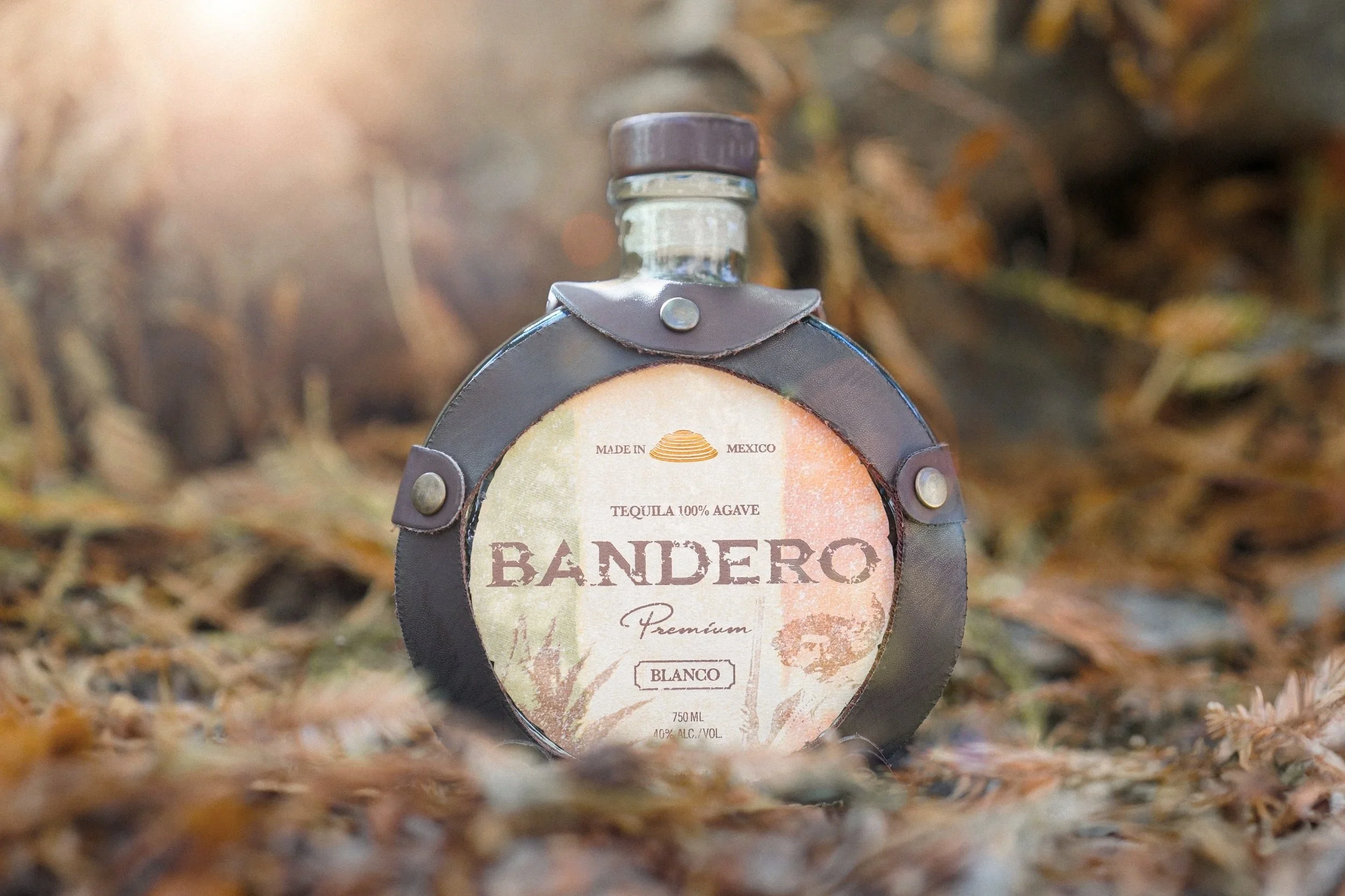 Bandero tequila bottle product photography for e-commerce